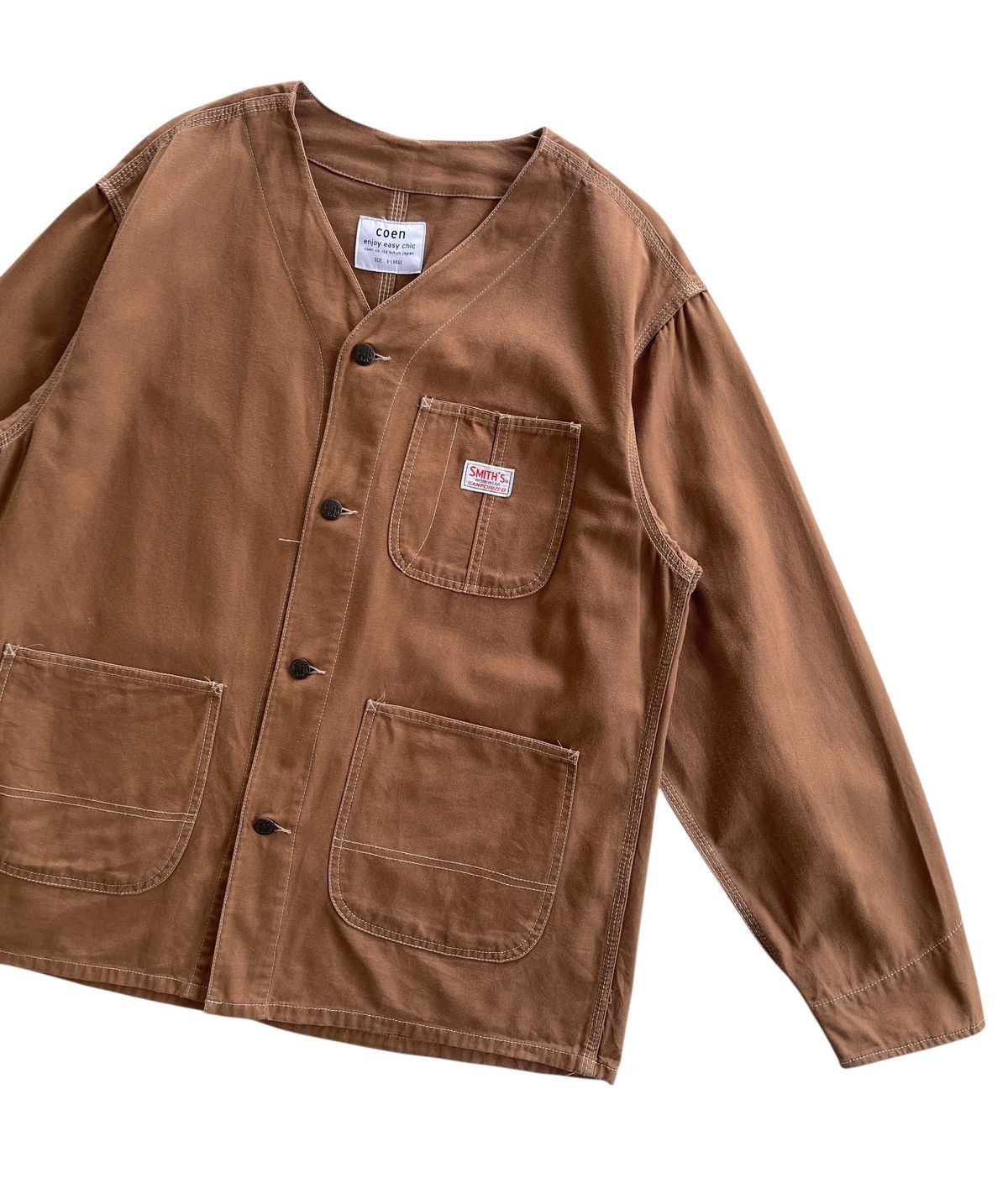 Japanese Brand COEN x SMITH Sanforized Workers Chore Jacket Size US XL / EU 56 / 4 - 5 Thumbnail