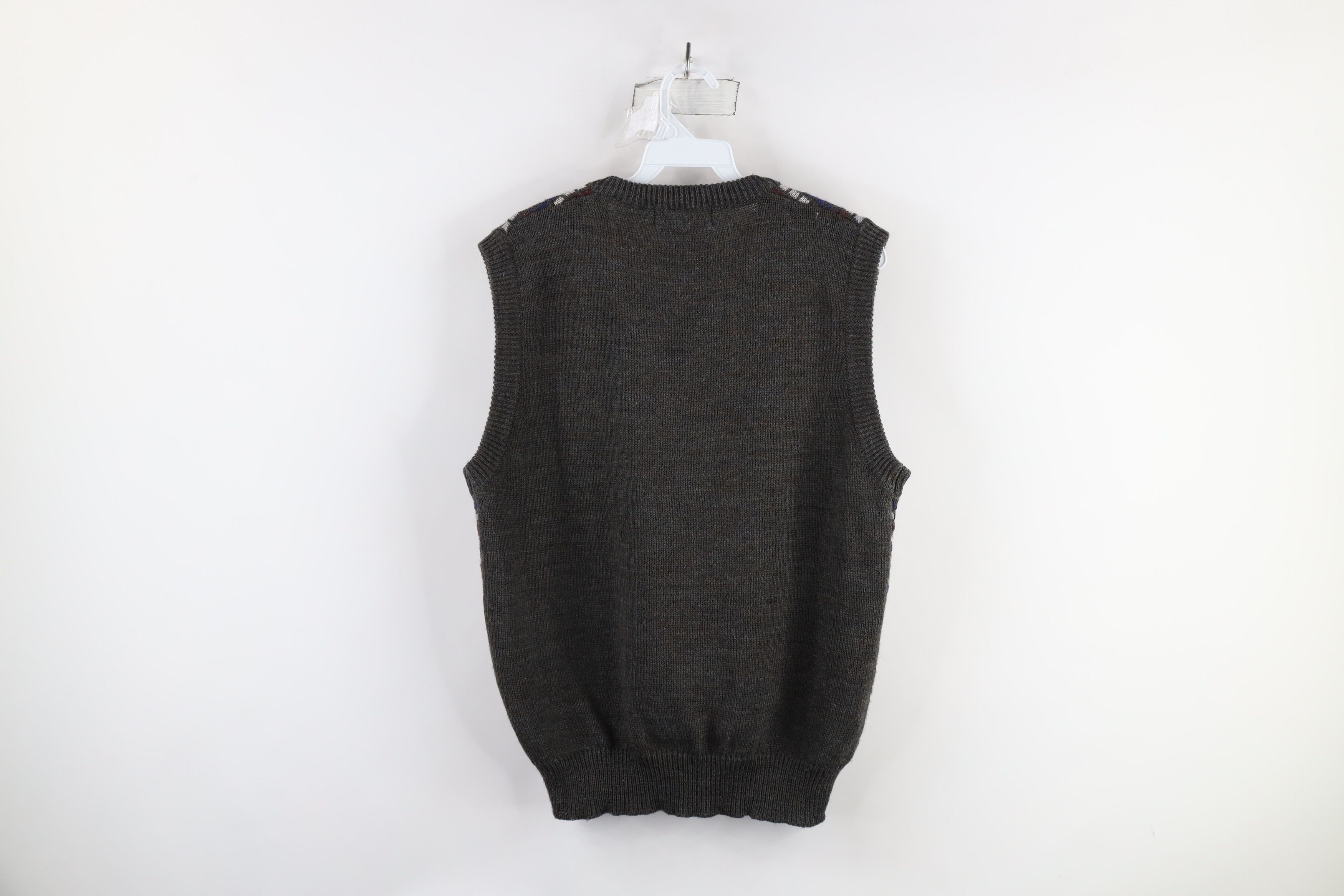 Vintage Vintage 70s Streetwear Blend Knit Geometric Sweater Vest Size US M / EU 48-50 / 2 - 5 Thumbnail