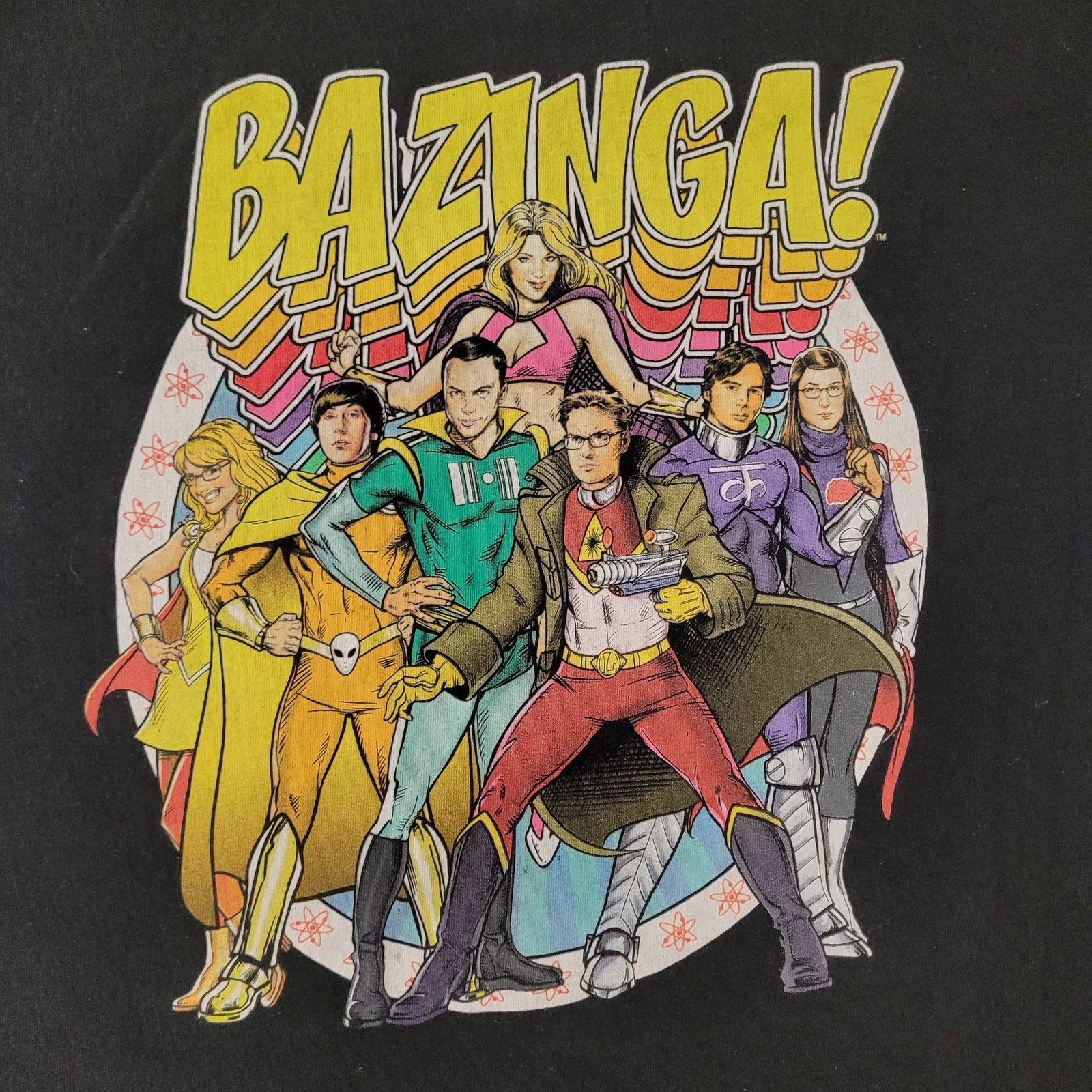Ripple Junction The-Big-Bang Theory Bazinga Comic Shirt M/L 21x26 Crop Black Size US M / EU 48-50 / 2 - 3 Thumbnail