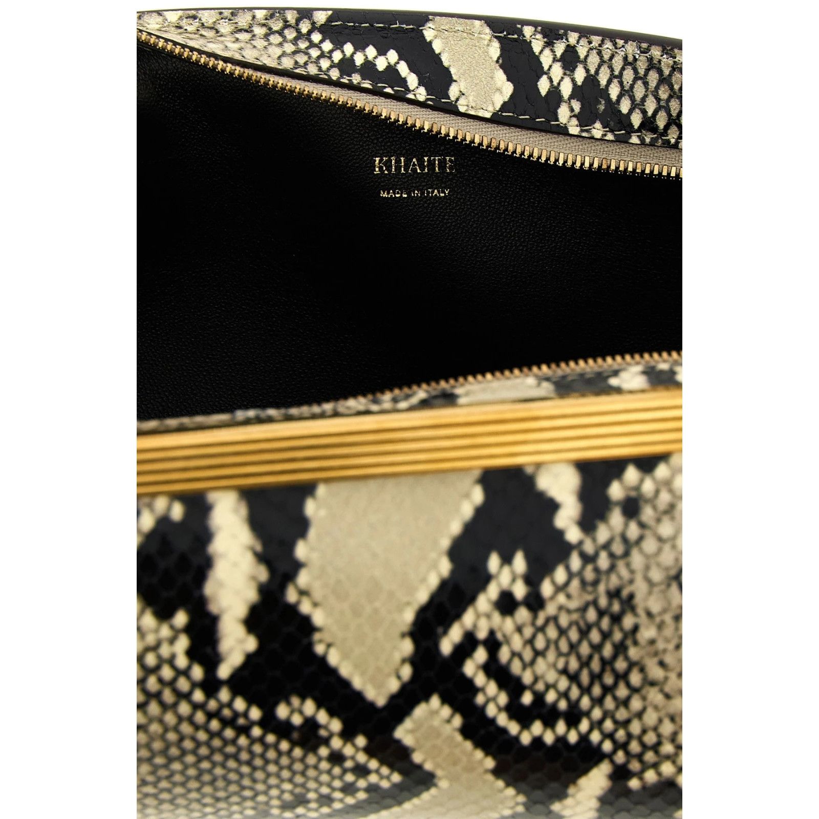KHAITE KHAITE Donna Evening Beige Textured Leather Clutch New & Aut Size ONE SIZE - 4 Thumbnail
