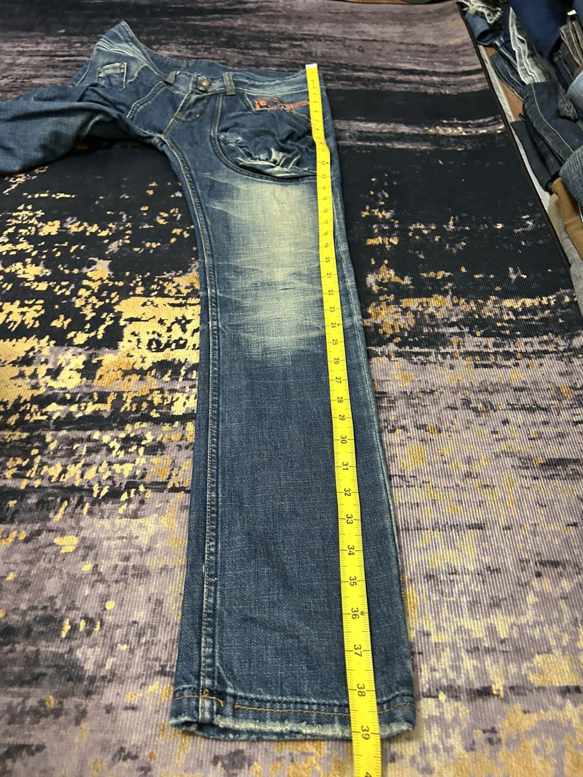 Japanese Brand 2#1 Jeans Jesus Loves You Skull Mud Wash Jeans Size US 30 / EU 46 - 25 Thumbnail