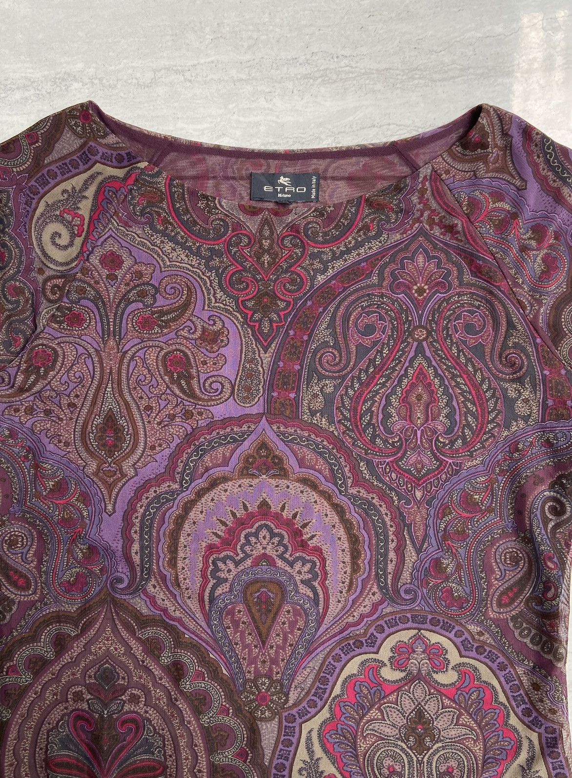 Etro ETRO MILANO Motive Long Sleeve T-shirt Size US XS / EU 42 / 0 - 3 Thumbnail