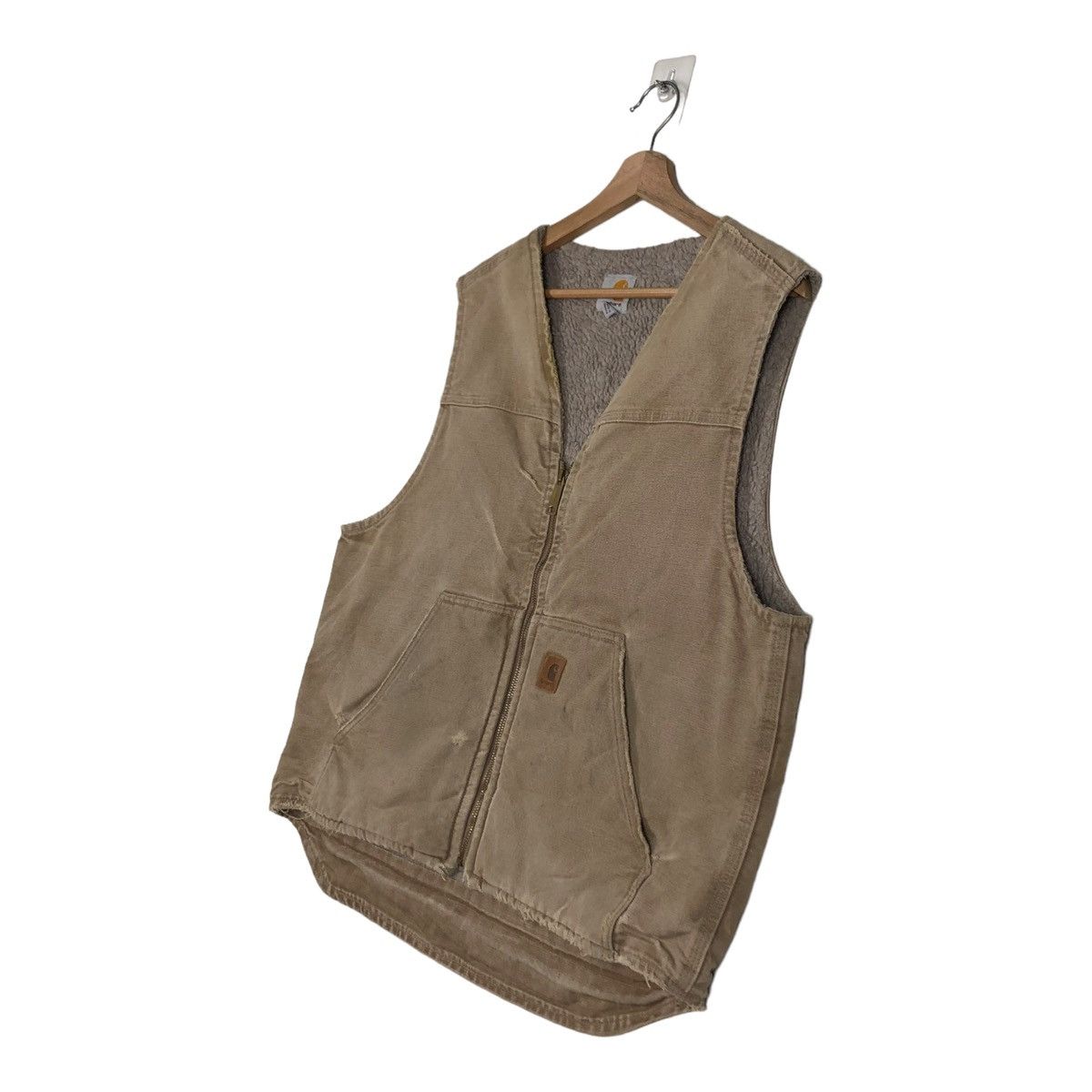Carhartt 🔥VINTAGE TANK TOP WORK CARHARTT SHEARLING BLANKET Size US L / EU 52-54 / 3 - 4 Thumbnail