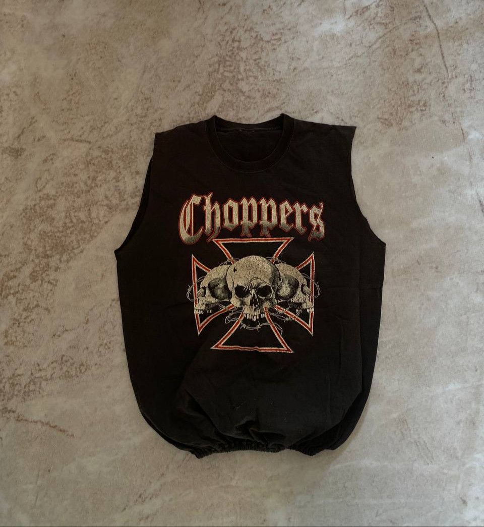 Vintage Rock vintage CHOPPERS tank top T-shirt with cropped sleeves Size US M / EU 48-50 / 2 - 1 Thumbnail