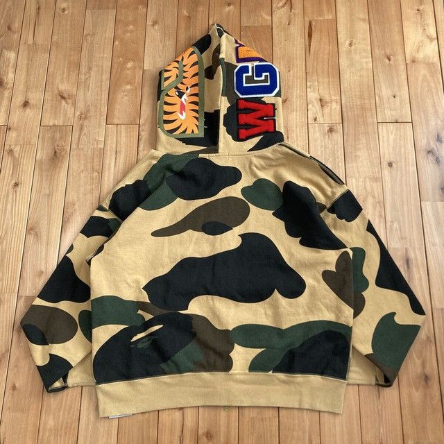 Bape BAPE Giant Shark full zip hoodie 1st camo yellow APE Size US M / EU 48-50 / 2 - 3 Thumbnail