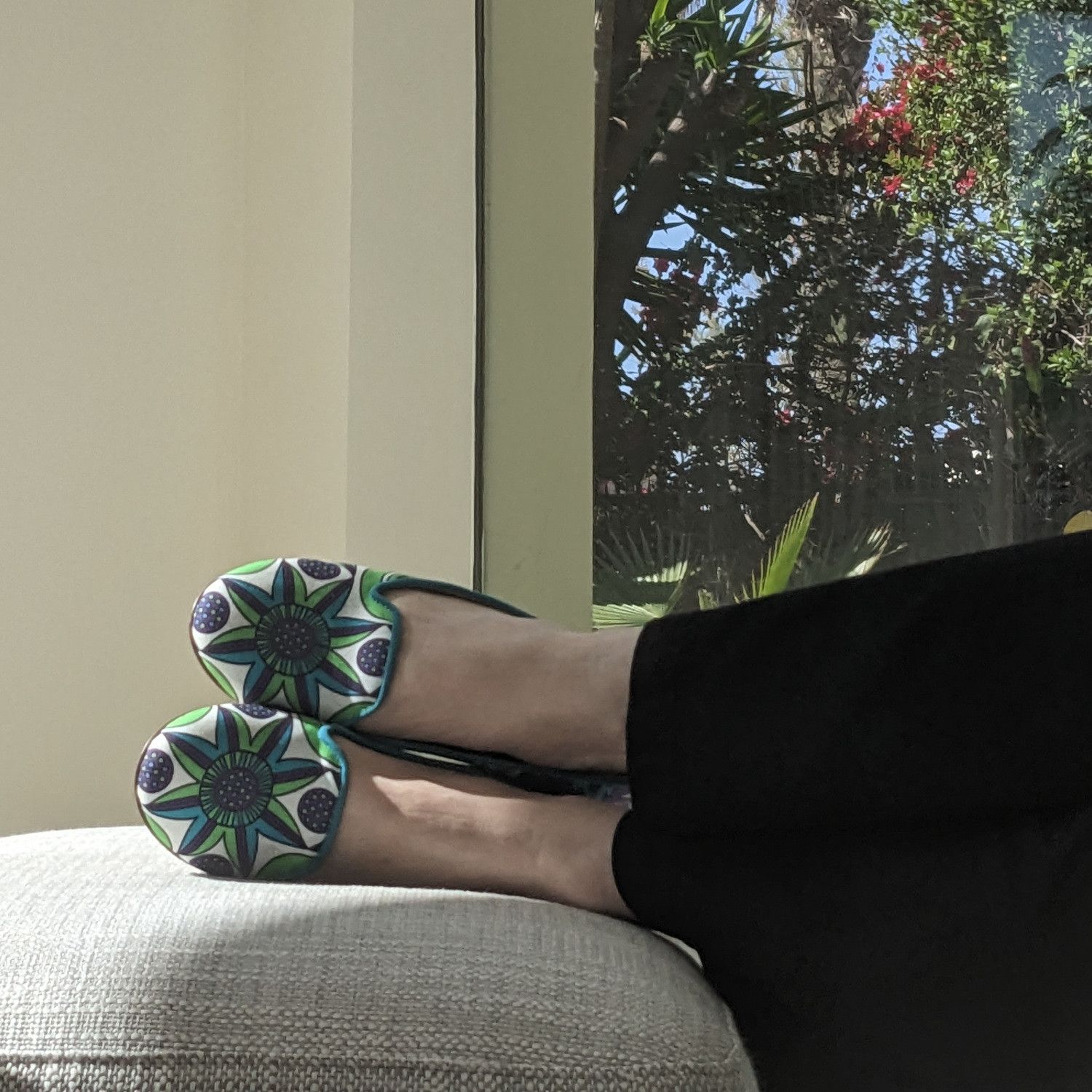 BIZU Chic Ballet Flats, Loafers - Green & Purple, Stella Size US 9 / IT 39 - 5 Thumbnail