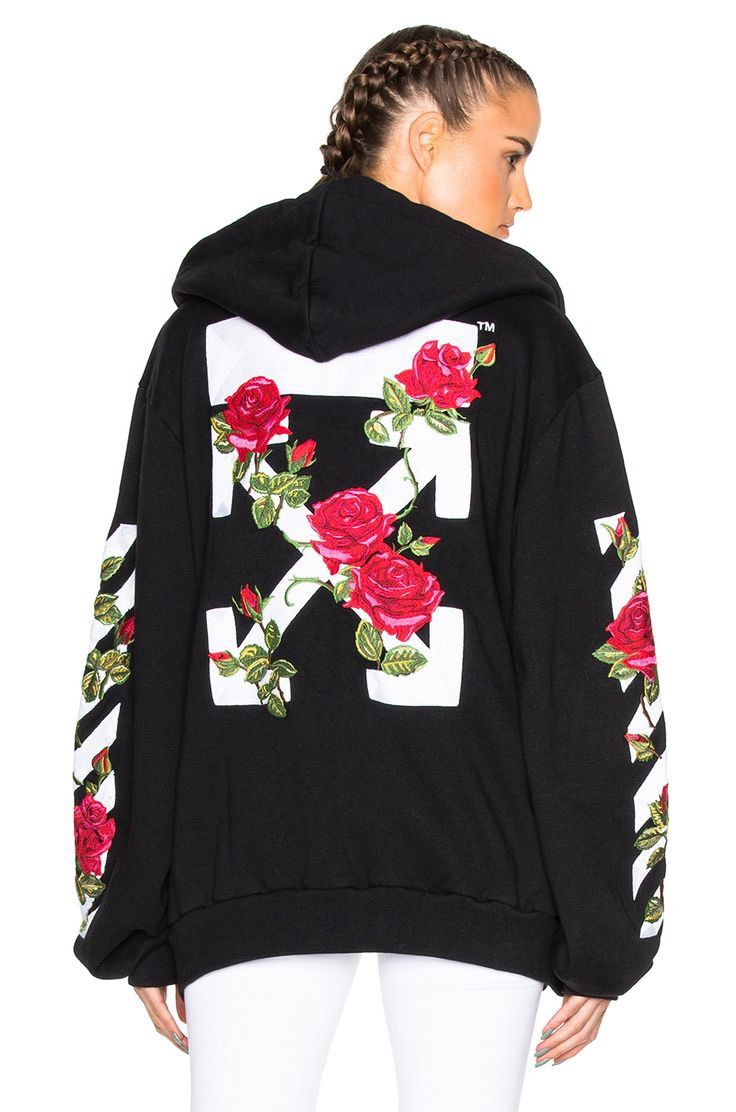 Off White Rose Hoodie Grailed