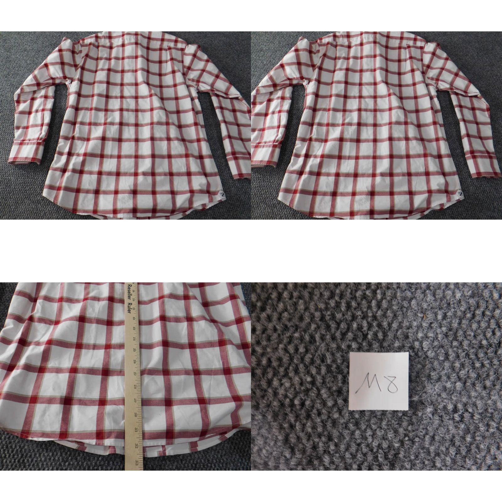 Cremieux Cremieux Shirt Mens Medium M Red Plaid Button-Up Collared Long Sleeve Classic Style Size US M / EU 48-50 / 2 - 8 Thumbnail