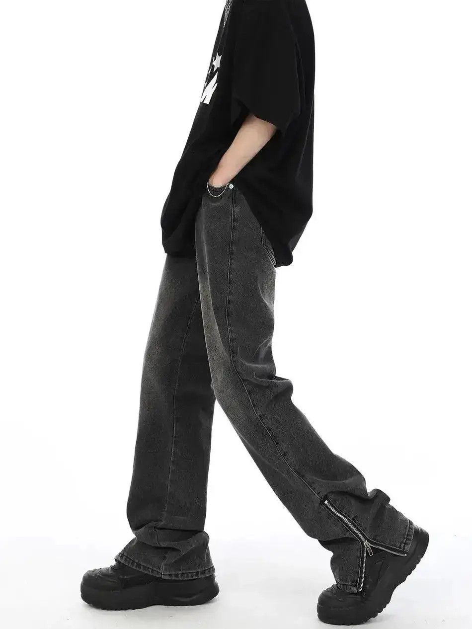 Japanese Brand Side zipper slit jeans Size US 30 / EU 46 - 2 Thumbnail