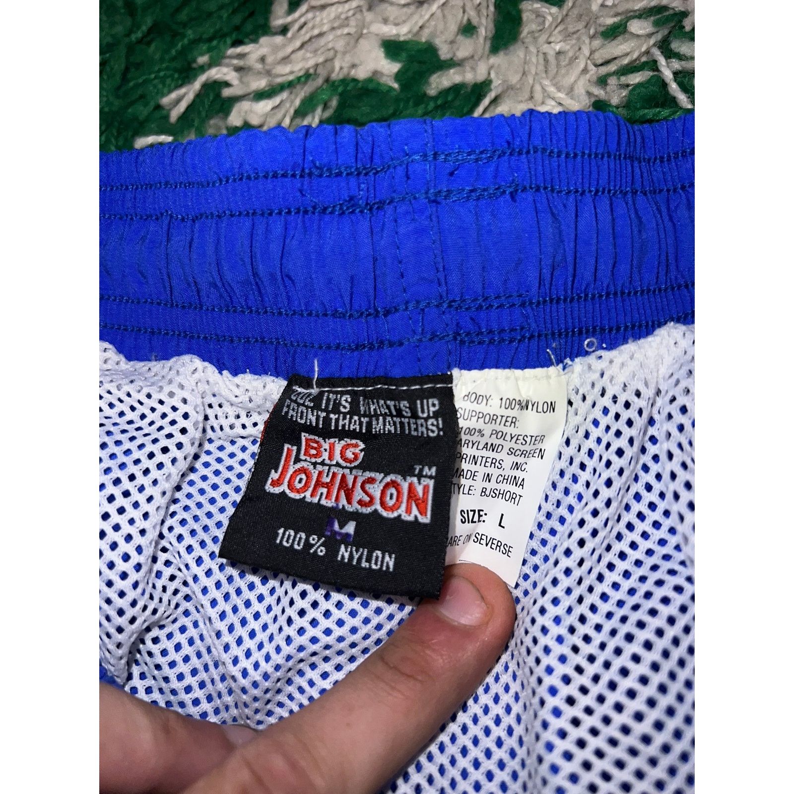Vintage Vintage Big Johnson Nylon Blue Shorts Bottoms L Large Rare Size US 32 / EU 48 - 4 Thumbnail