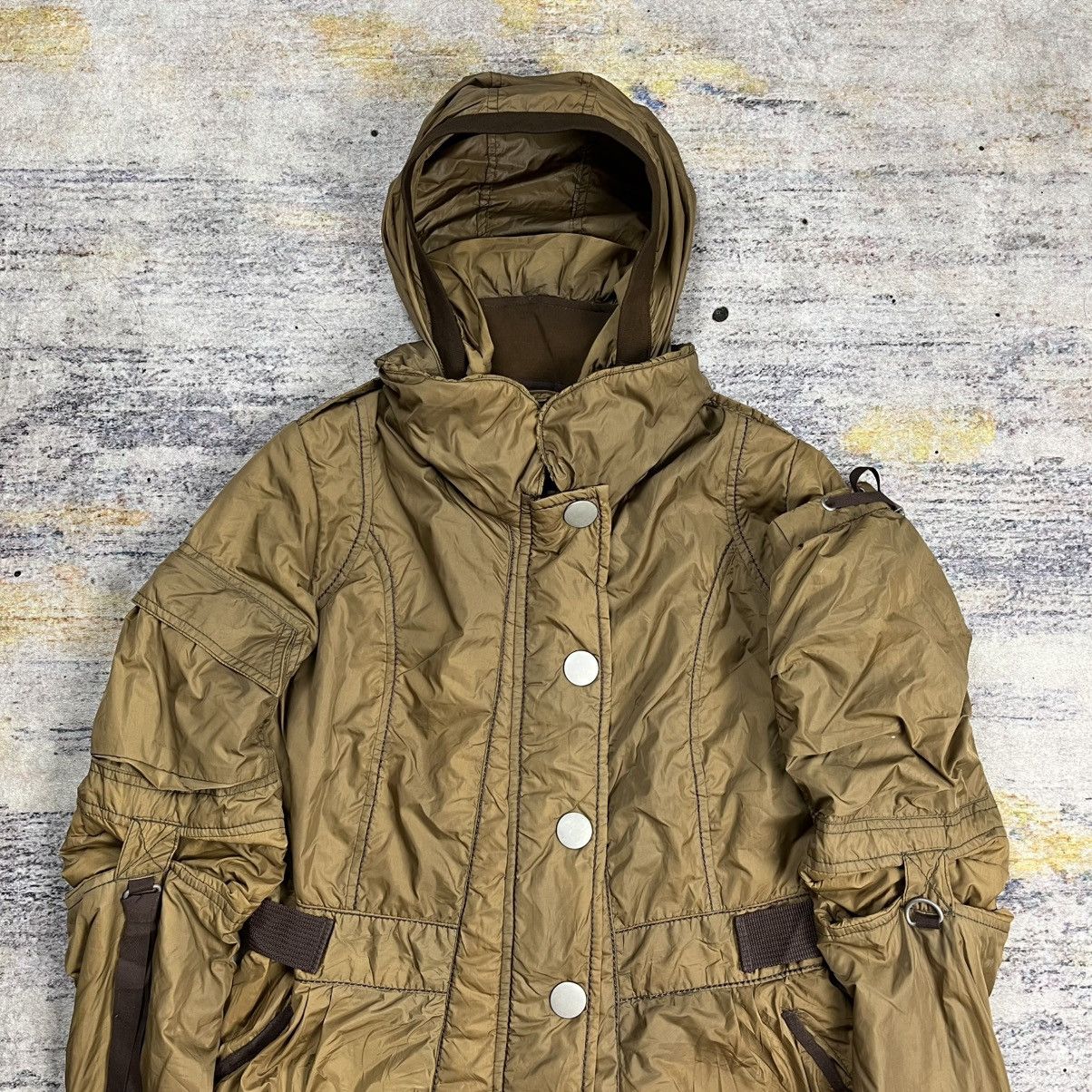 Marithe + Francois Girbaud × Vintage Marithe Francois Girbaud belted cargo bondage coat jacket Size M / US 6-8 / IT 42-44 - 4 Thumbnail