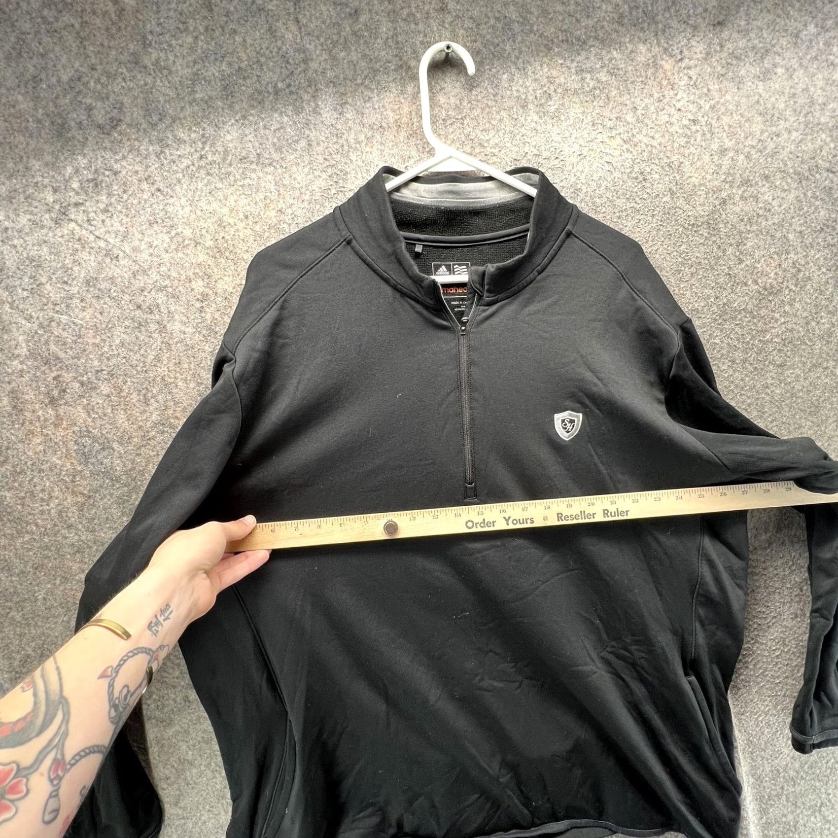 Adidas Adidas Climaheat Pullover Mens 2XL Black 1/4 Zip Golf Thermal Top Athletic Size US XXL / EU 58 / 5 - 5 Thumbnail
