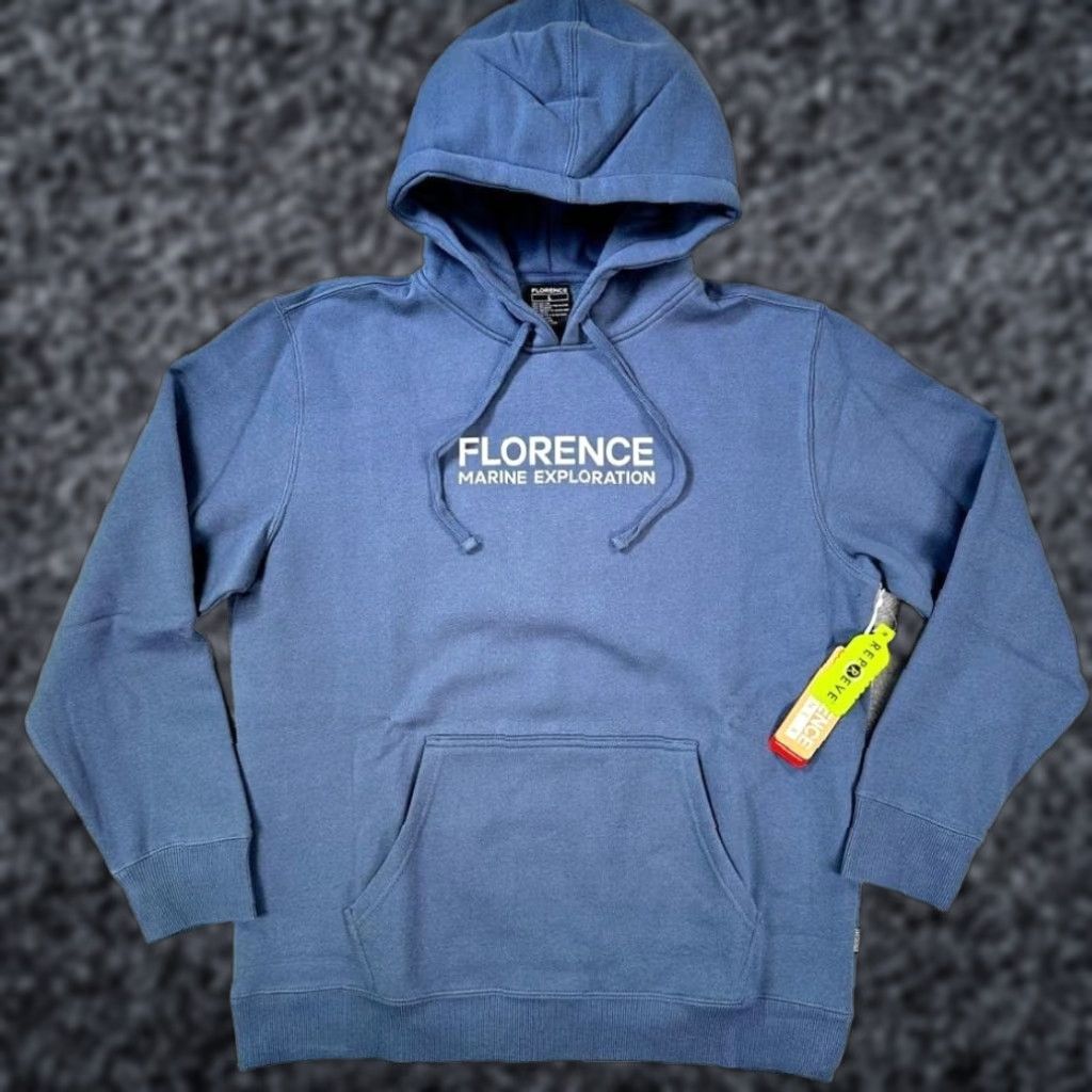 Vintage Florence Marine X Explorer Hoodie Mens Medium Slate Blue Organic Cotton Surf Outdoors Hoodie Size US M / EU 48-50 / 2 - 1 Thumbnail