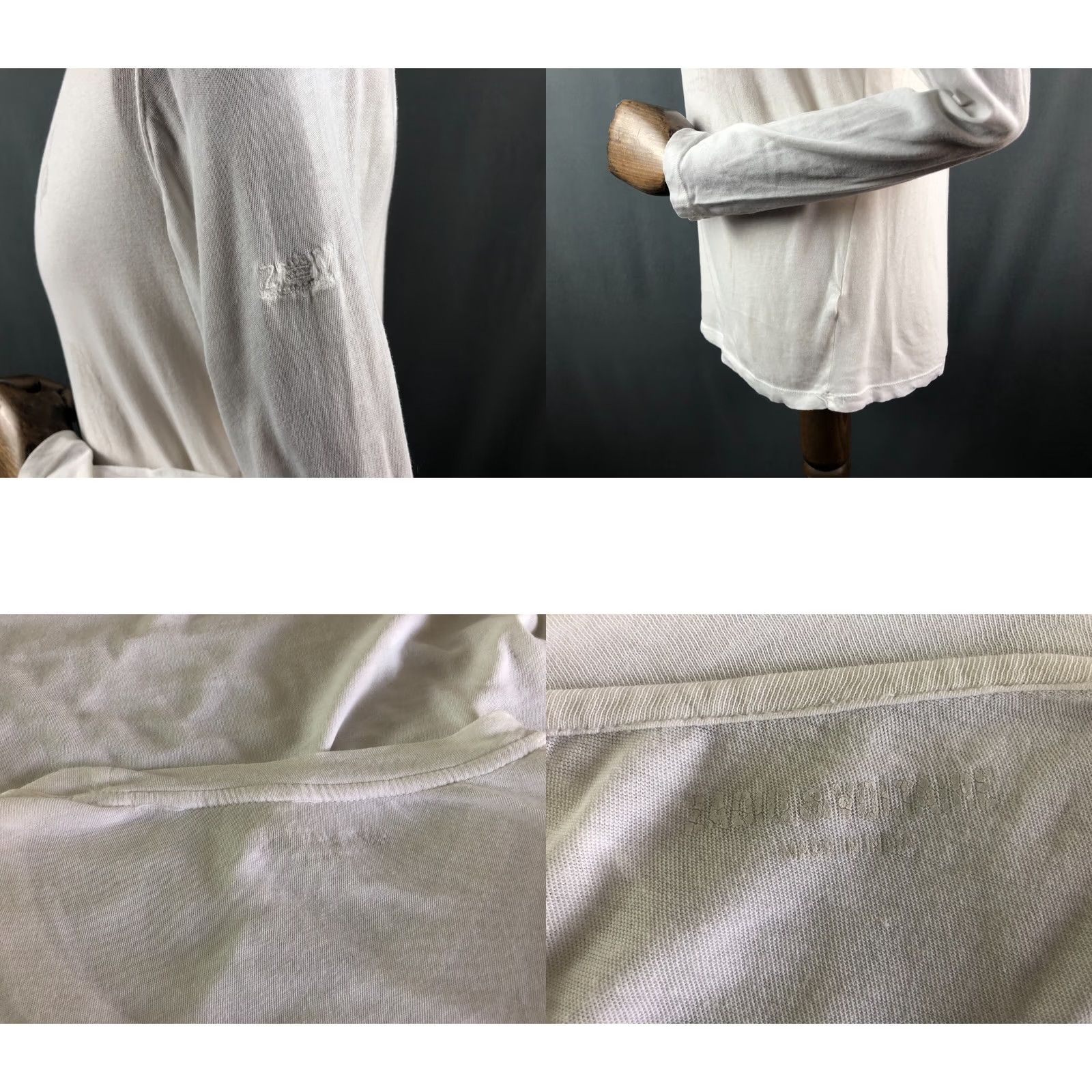 Zadig & Voltaire Zadig & Voltaire Lightweight T-Shirt Cotton Men White Printed Shirt Regular Crewneck Long Sleeve Shirt Printed Size US M / EU 48-50 / 2 - 8 Thumbnail