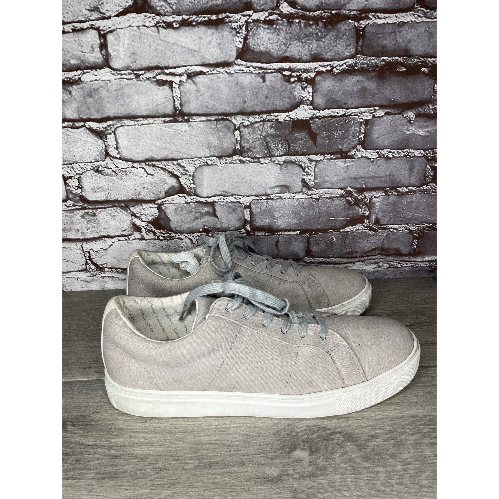 Greats Greats Gray Canvas Fabric Lace Up Low Casual Sneakers Shoes Size US 12 / EU 45 - 1 Thumbnail