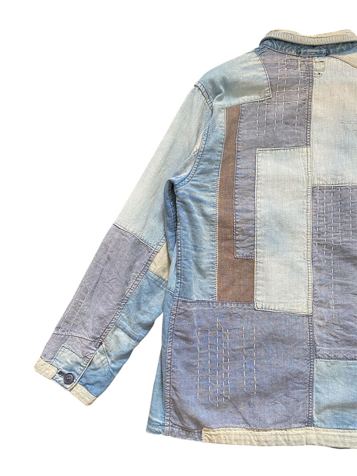 Blue Blue Japan Blue Blue Japan Pure Indigo Sashiko Boro Patchwork Jacket Size US L / EU 52-54 / 3 - 7 Thumbnail