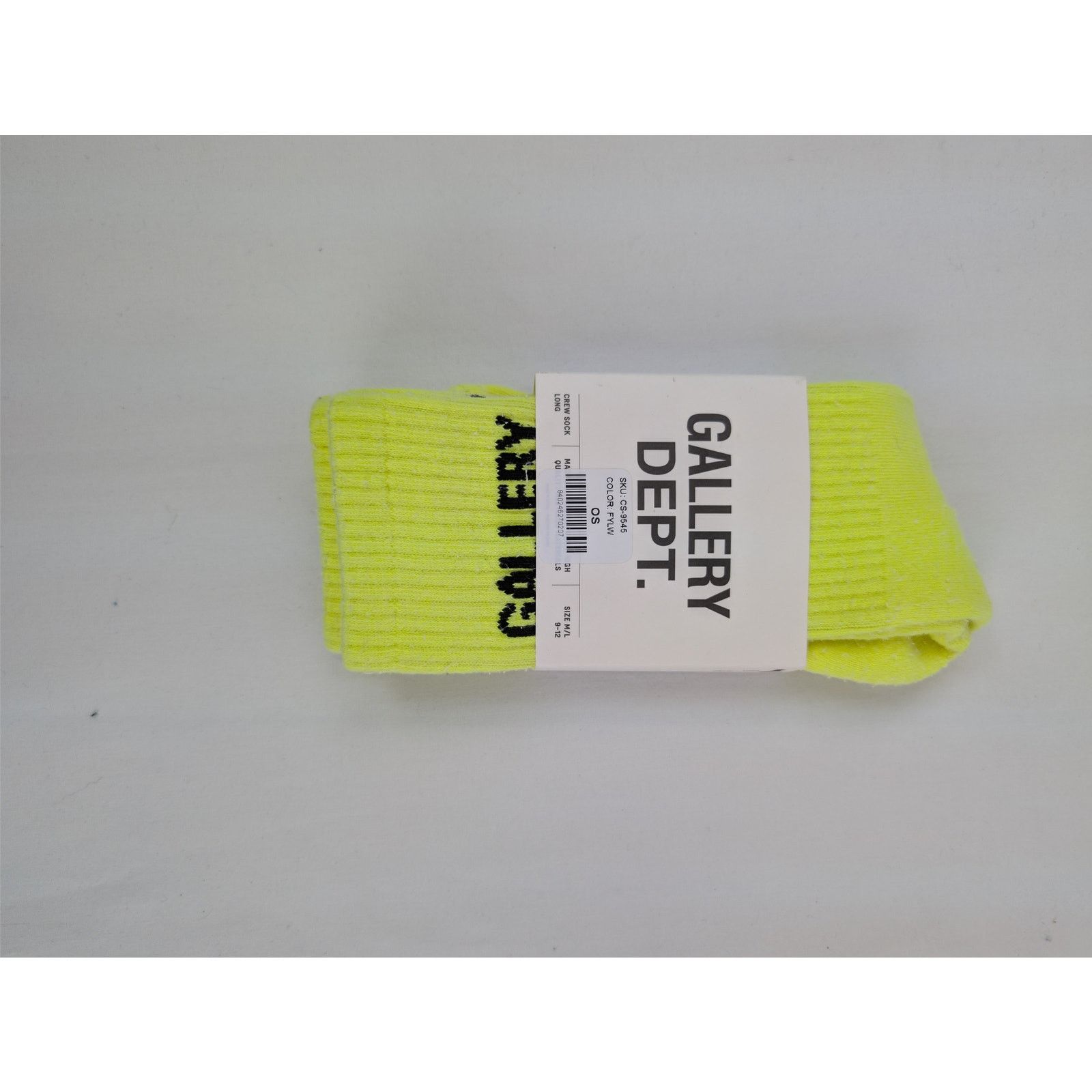 Gallery Dept. o1rshd1 Q:5 / Size: OS/ Gallery Dept. Logo Socks Fluo Yellow Size ONE SIZE - 12 Thumbnail