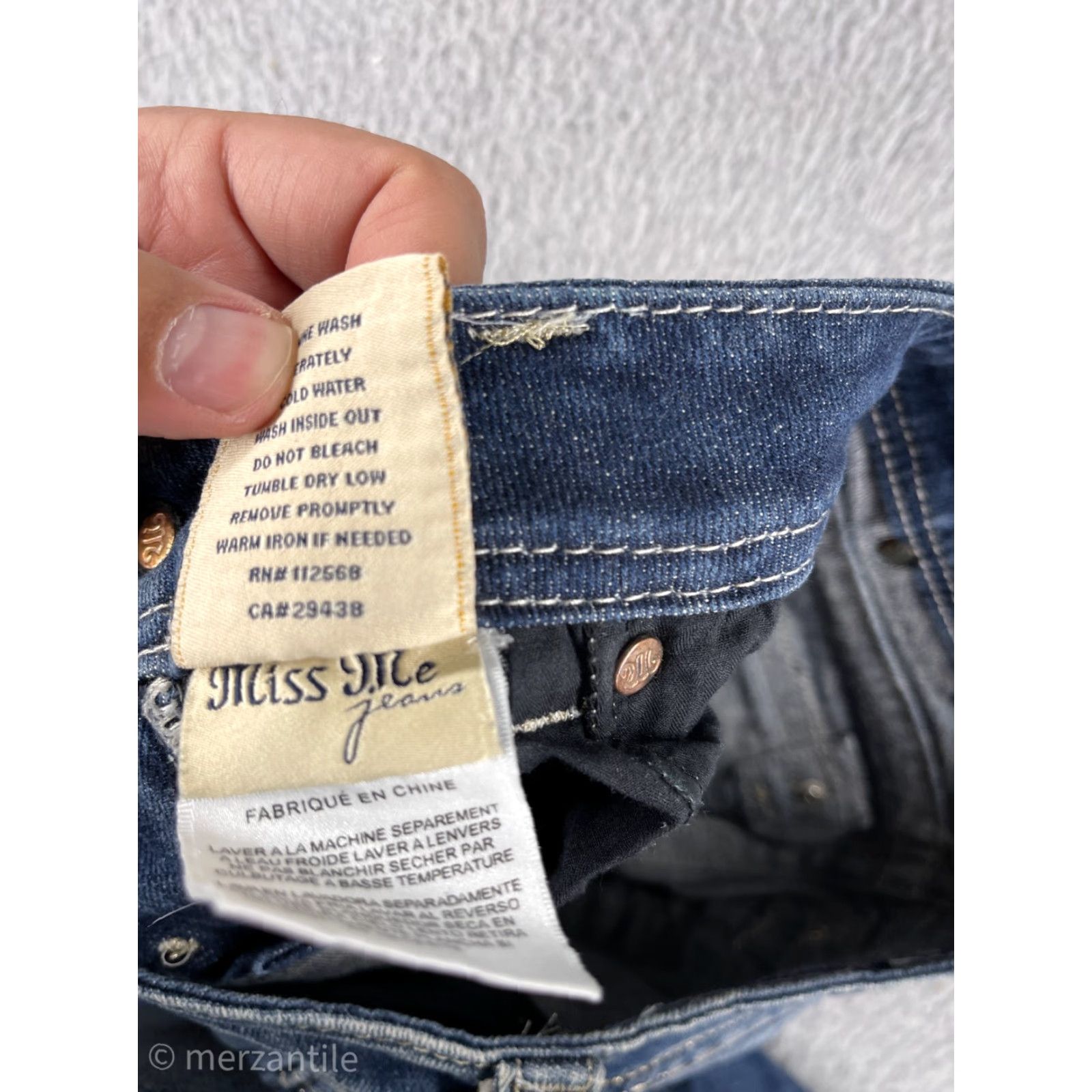 Miss Me Miss Me Jeans Women 26 Blue Denim Straight Leg Embellished Bling JE5616T4R Size 26" / US 2 / IT 38 - 6 Thumbnail