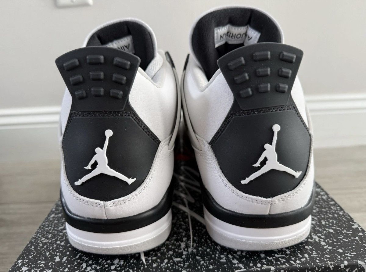 Jordan Brand Jordan 4 Retro Military Black White Black Neutral Grey Sz 12 Size US 12 / EU 45 - 7 Thumbnail