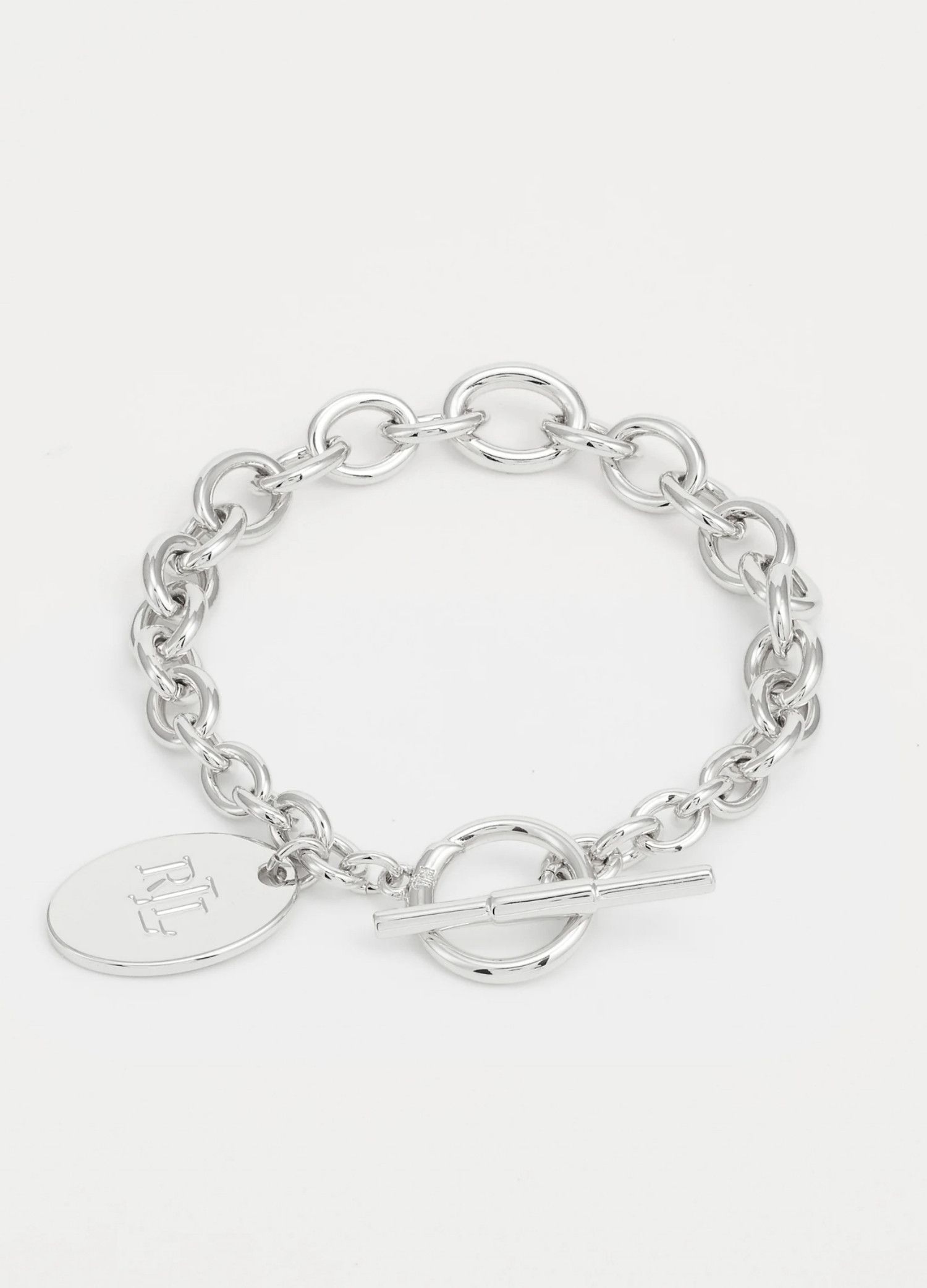 Ralph Lauren Ralph Lauren Evelyn Flex Silver Logo Charm Bracelet Size ONE SIZE - 2 Thumbnail