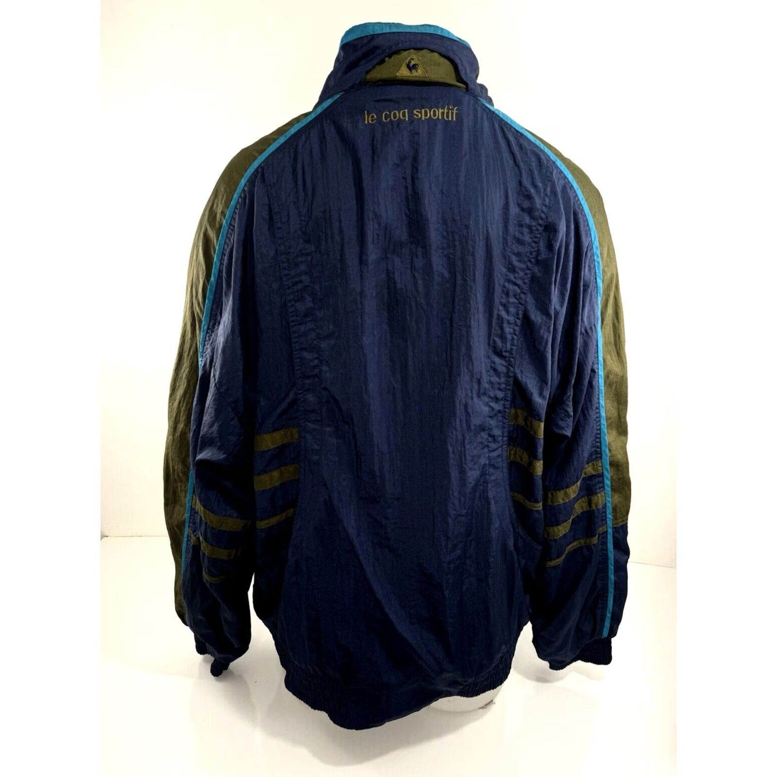 Le Coq Sportif VINTAGE Le Coq Sportif Jacket Windbreaker Full Zip Mens L Blue Nylon EXCELLENT Size US L / EU 52-54 / 3 - 3 Thumbnail