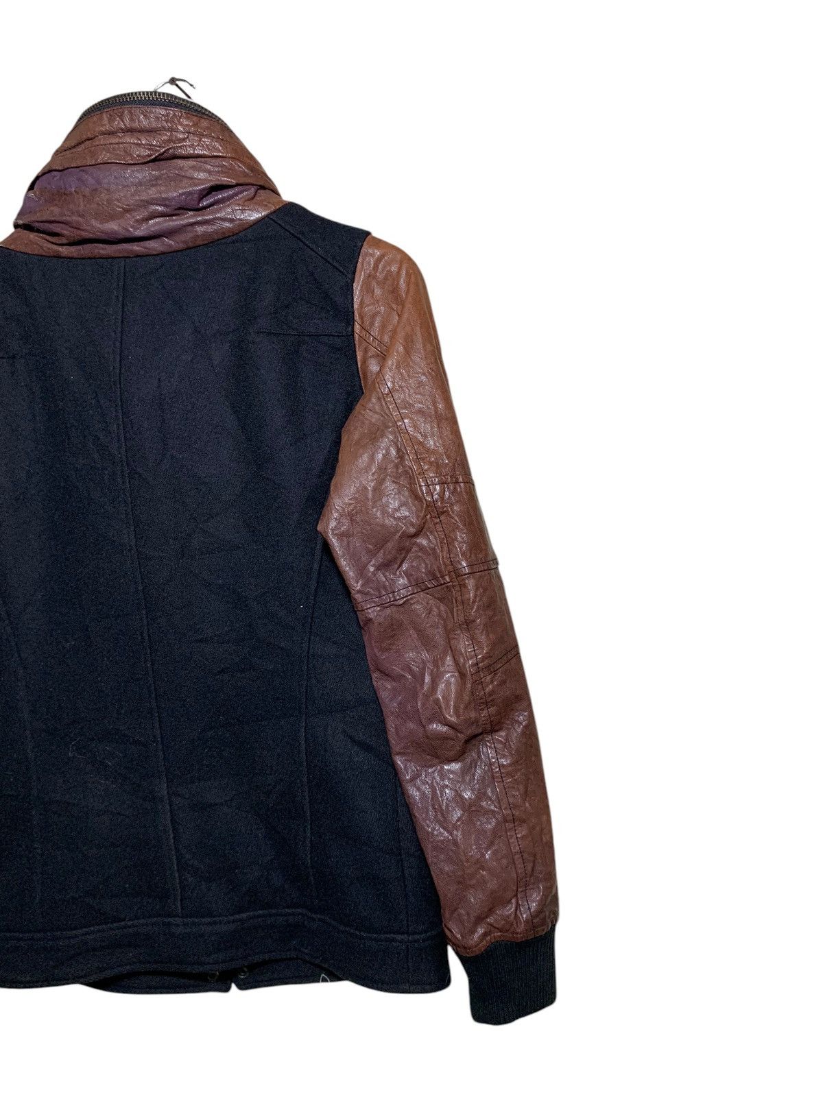 Tornado Mart 🔥TORNADO MART JAPAN WOOL/LEATHER JACKETS DETACHED HOODIE Size US M / EU 48-50 / 2 - 7 Thumbnail