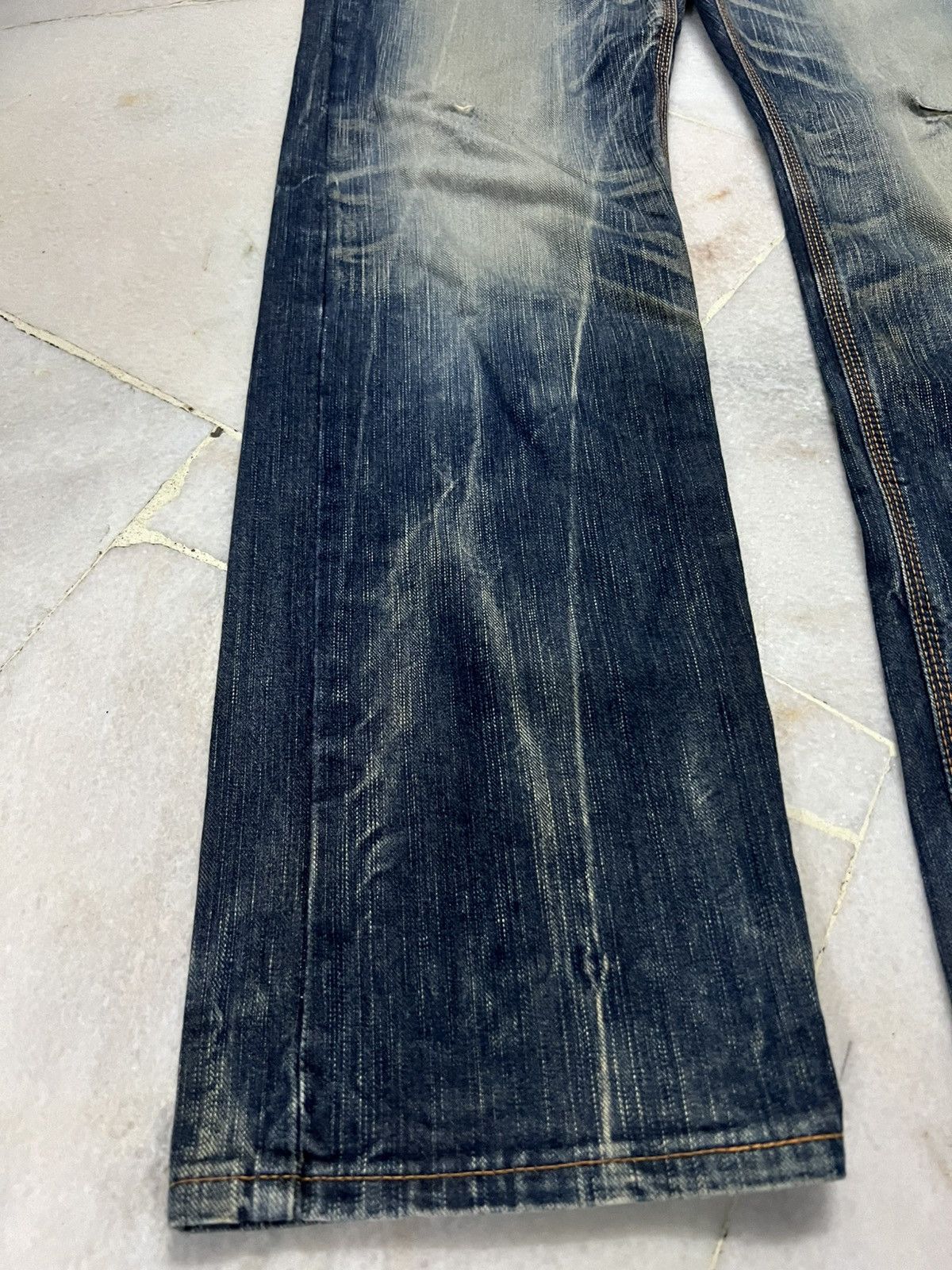 Edwin × If Six Was Nine × Japanese Brand 💥Flare💥 Edwin Exclusive Vintage XV Distress Mud Wash Jean Size US 34 / EU 50 - 3 Thumbnail