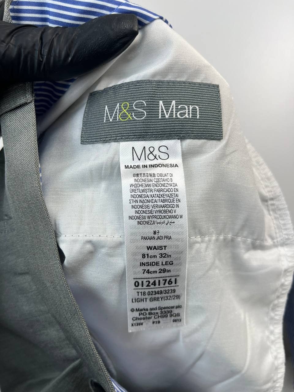 Other M&S Marks Spencer Mens Dress Pants Light Grey Trousers 32x29 Size US 34 / EU 50 - 3 Thumbnail