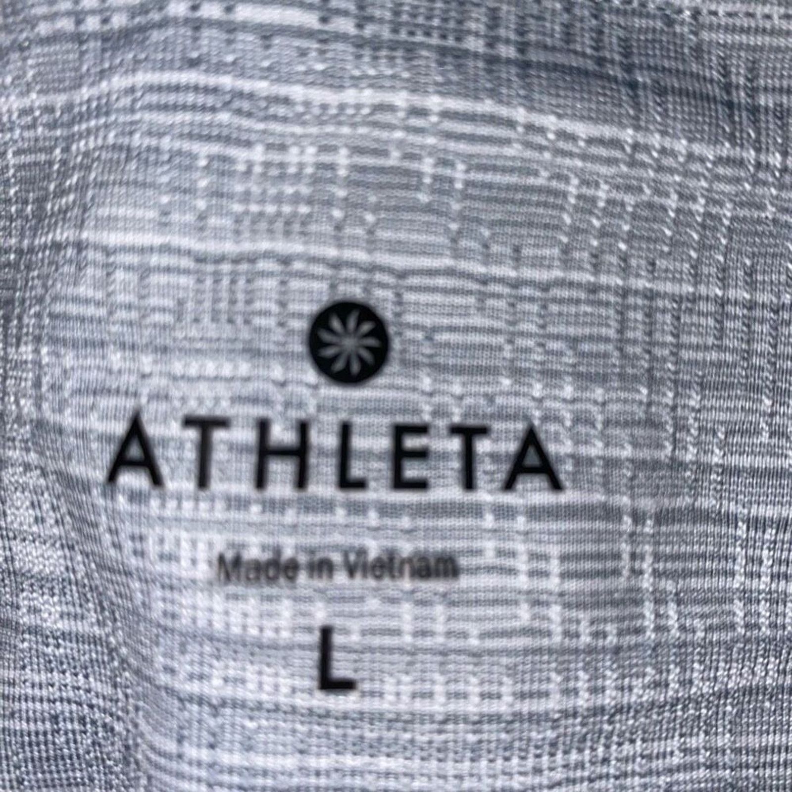 Athleta Athleta Cropped Gray and Mesh Leggings | Sz L Size 34" / US 12 / IT 48 - 3 Thumbnail