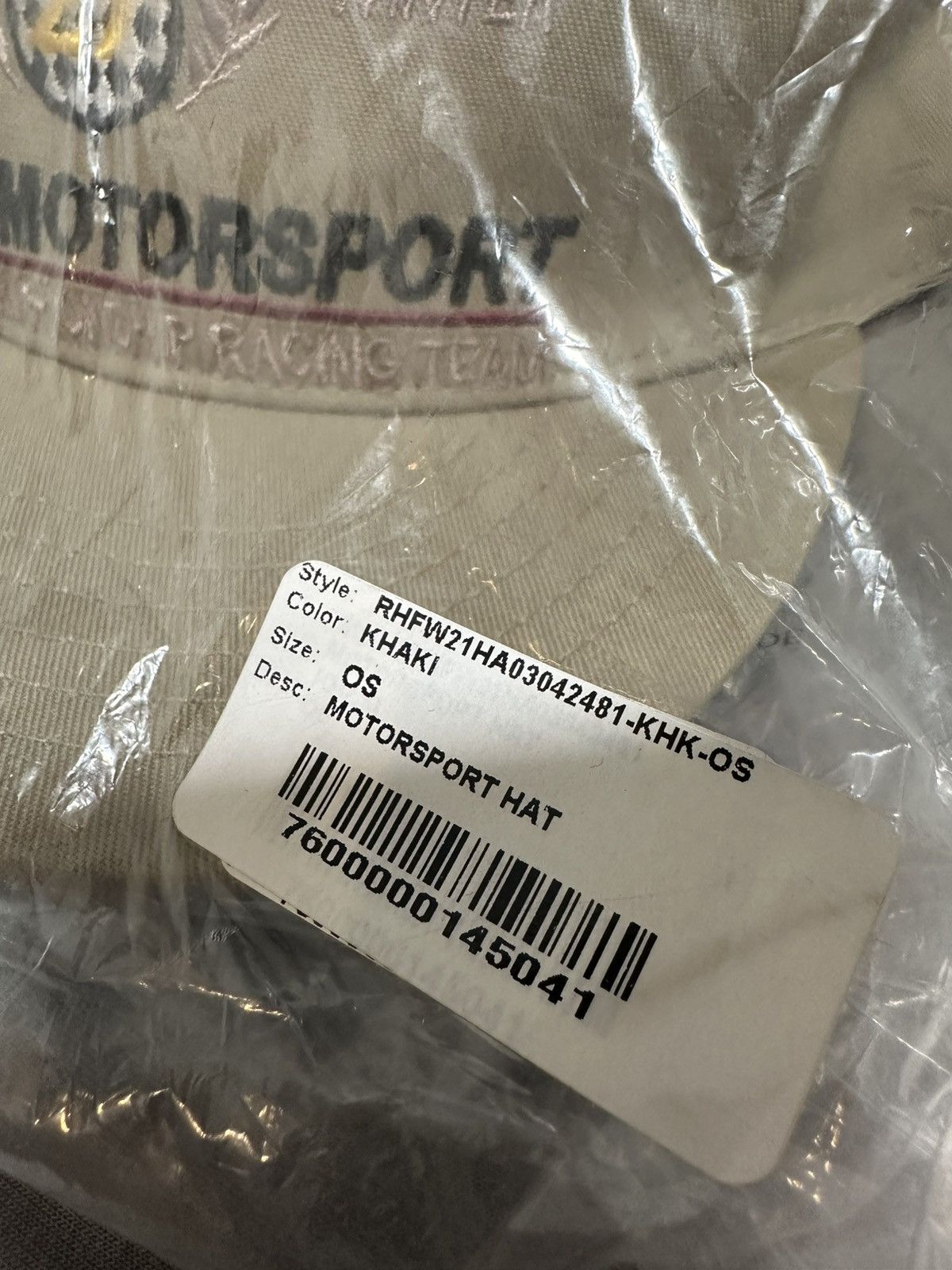 Rhude Rhude Motorsport Hat SnapBack Khaki Size ONE SIZE - 8 Thumbnail
