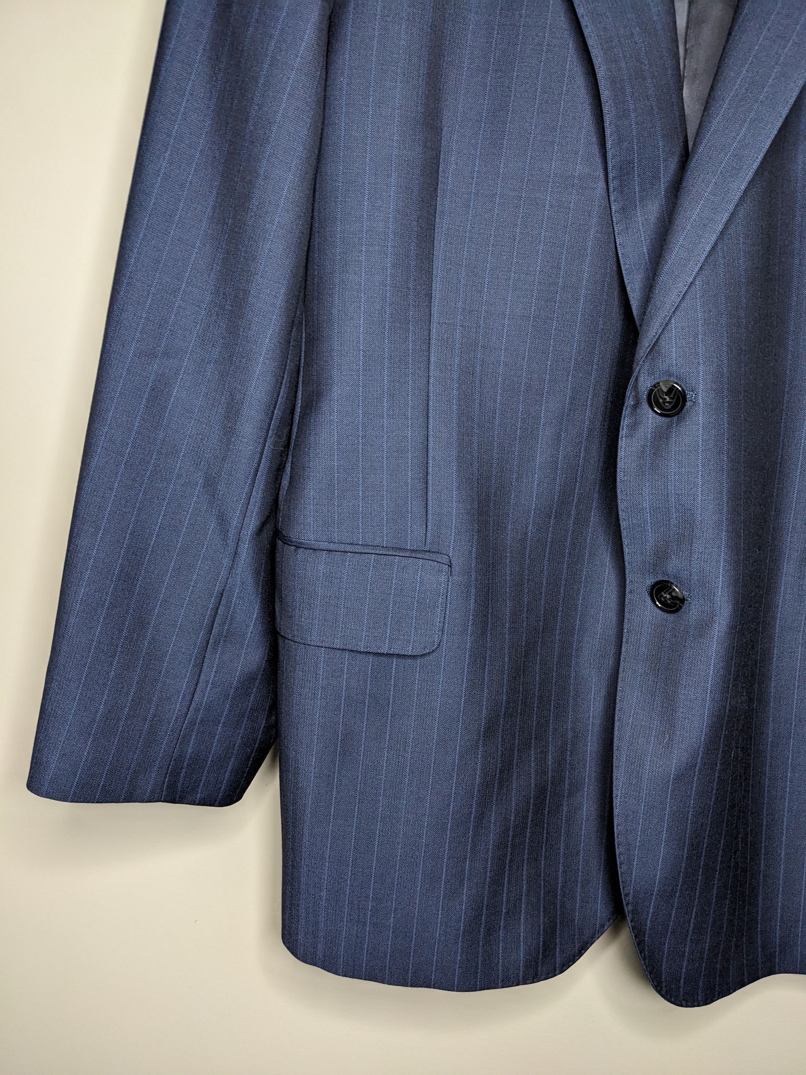 Ermenegildo Zegna Ermenegildo Zegna Blazer 38R Navy Pinstriped Wool Jacket Size 40R - 2 Thumbnail