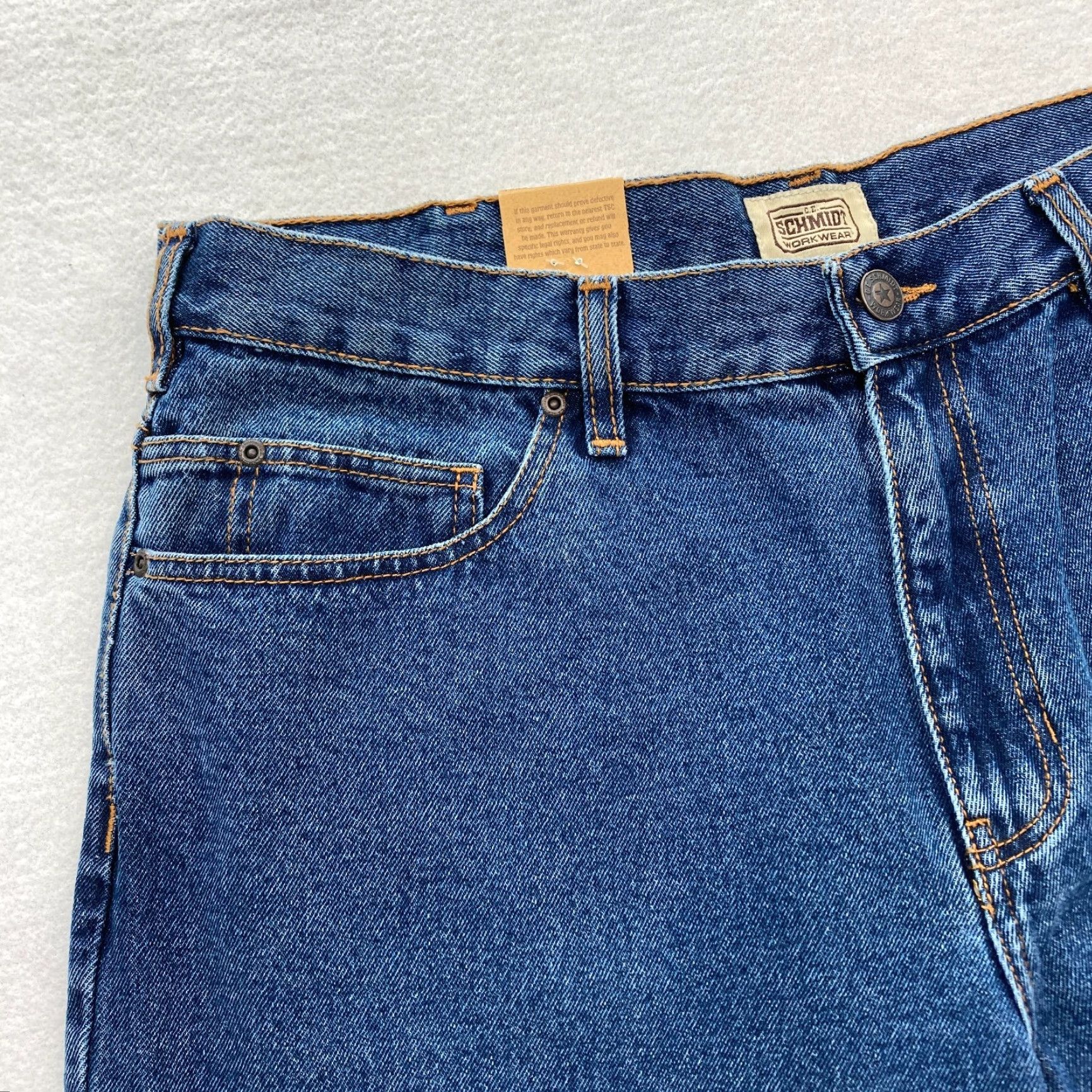 Vintage Foundry Relaxed Straight Jeans Mens 38x32 Medium Wash Blue Denim Workwear Pants Size US 38 / EU 54 - 3 Thumbnail