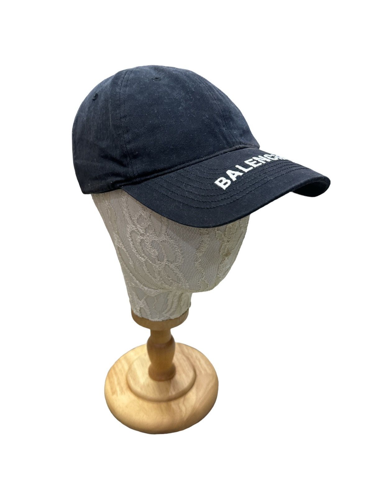 Balenciaga VINTAGE BALENCIAGA SCRIPT EMBROIDERED SPELL OUT CAP HAT Size ONE SIZE - 2 Thumbnail
