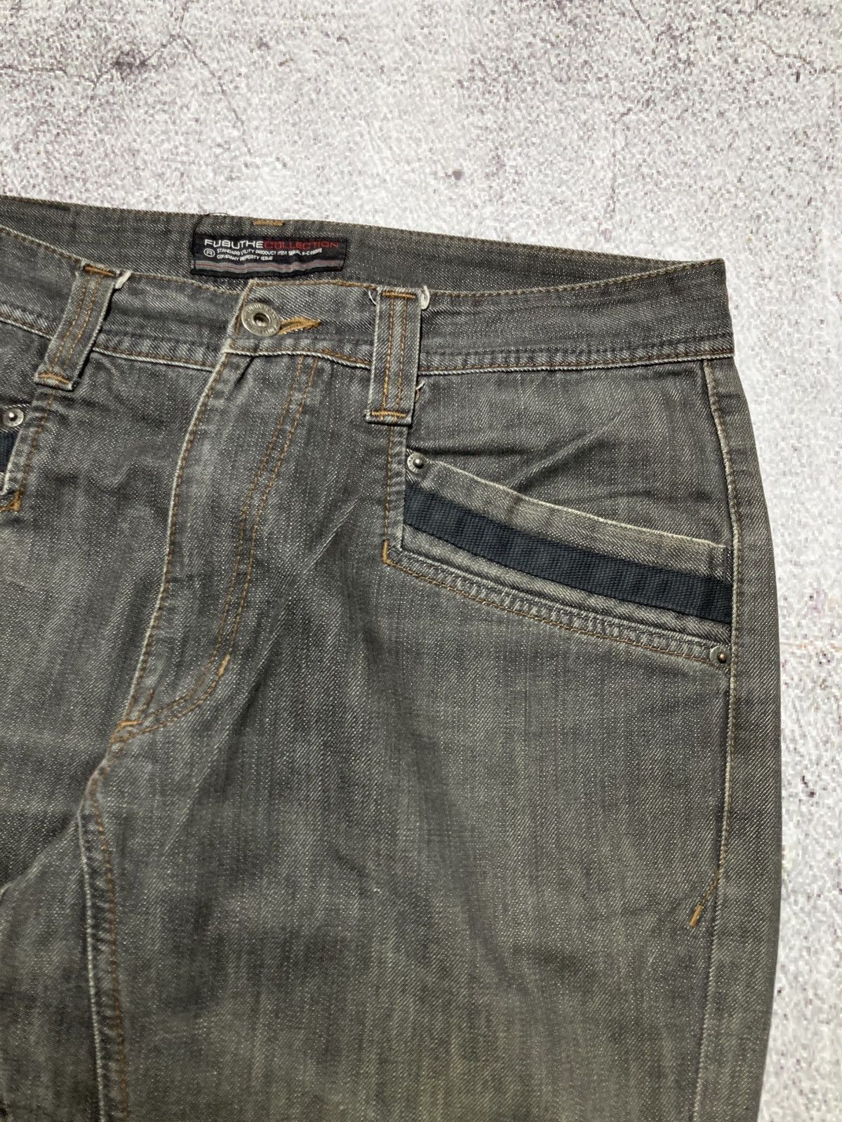 Japanese Brand 2000s Fubu Collection Washed Jeans Pants Charcoal Y2k Size US 34 / EU 50 - 10 Thumbnail