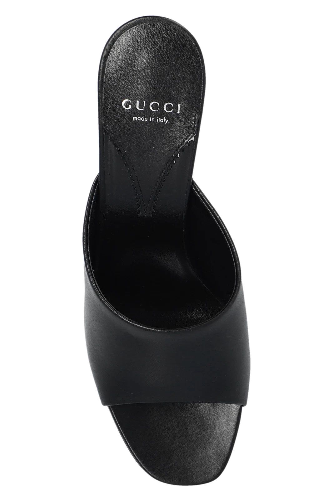 Gucci GUCCI Interlocking G Black Leather 80mm Mules New Size US 9.5 / IT 39.5 - 3 Thumbnail