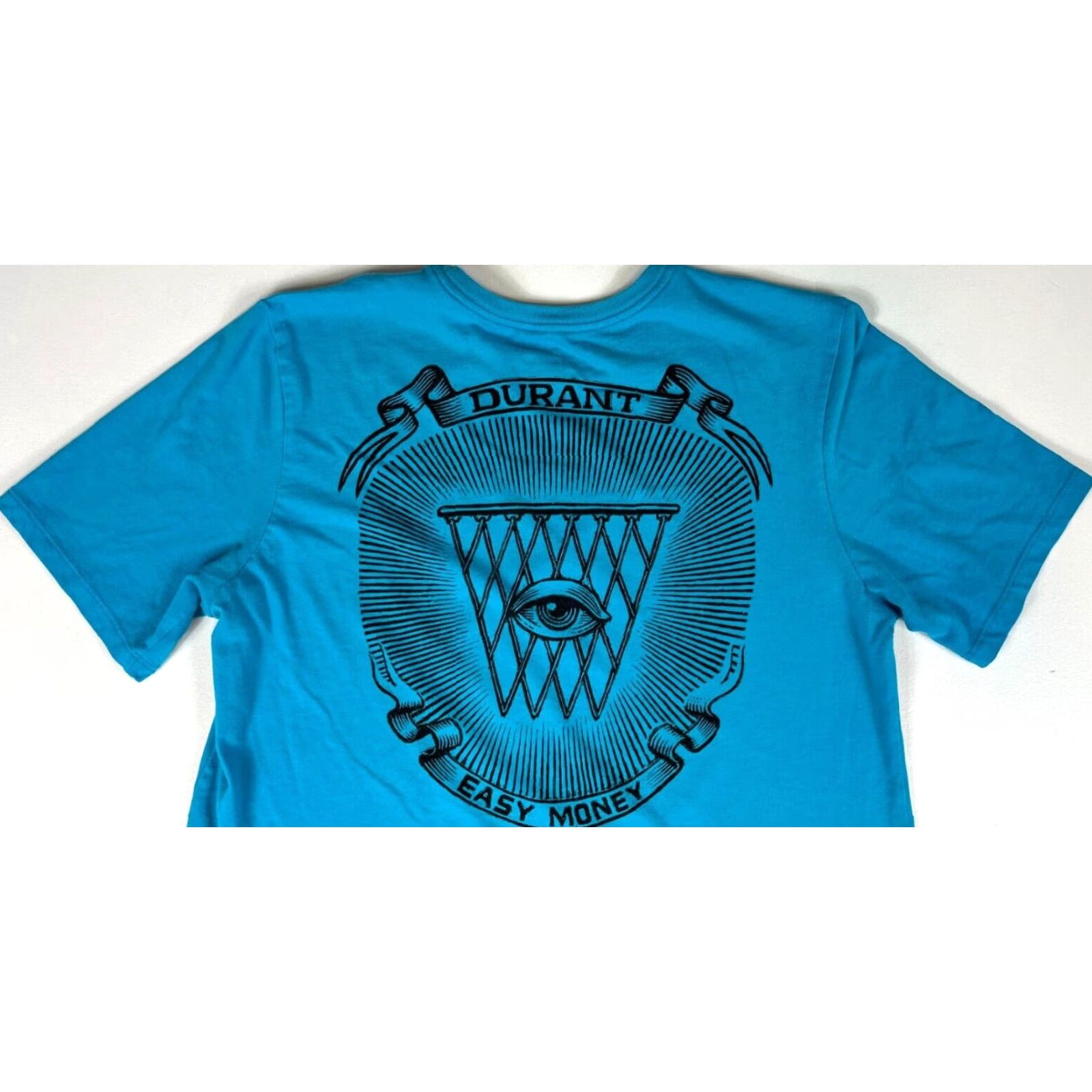 Nike Nike KD Kevin Durant 'Easy Money' T-Shirt Men's M Blue Nike Dri-FIT Short Sleeve Crew Neck Double-Sided 2015 Sports Graphic Print Logo Variety Size US M / EU 48-50 / 2 - 3 Thumbnail