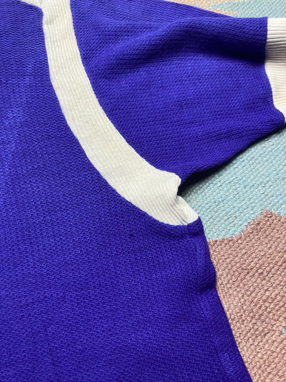 Vintage Vtg 70s Hilton bowling shirt blank jacquard knit medium Size US M / EU 48-50 / 2 - 8 Thumbnail