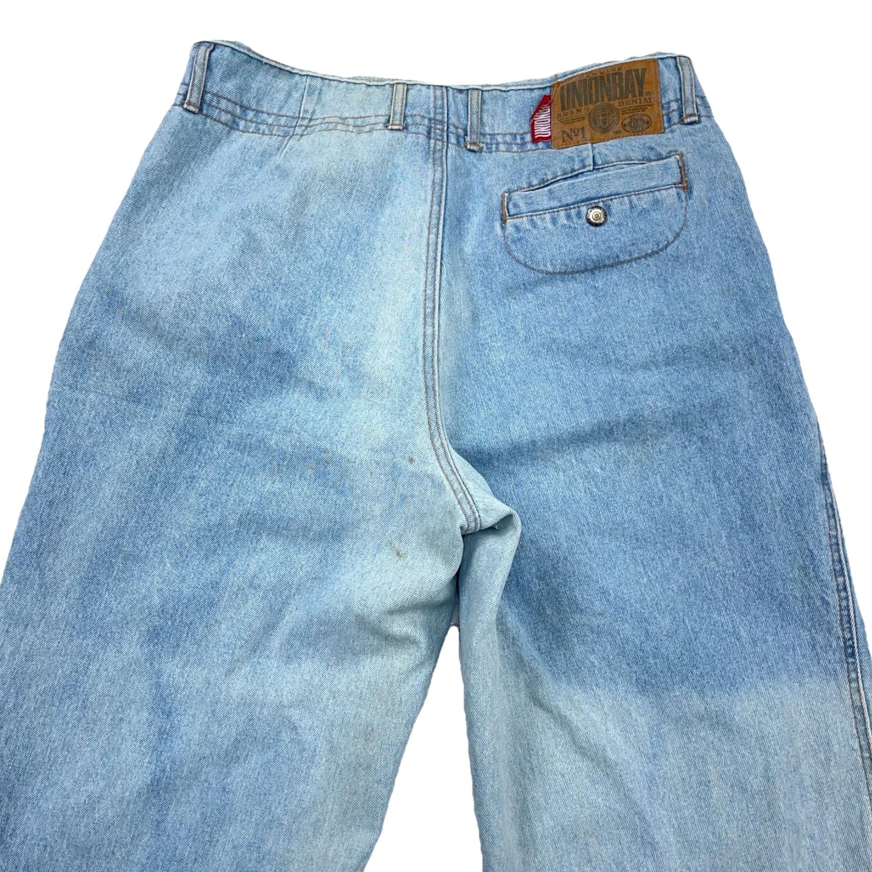 Vintage VINTAGE UNIONBAY Jeans Men 34x30 Baggy Tapered Leg Blue denim 5-pocket Work Grunge 70s 80s Classic Mens Jeans Size US 34 / EU 50 - 4 Thumbnail