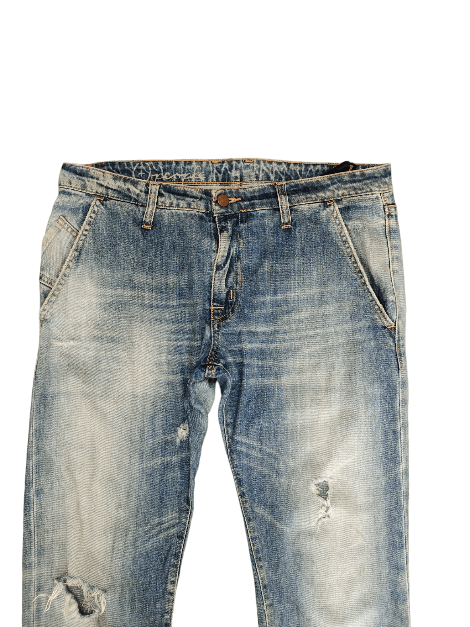 (+)PEOPLE (+) People Release Hem Distressed Denim Jeans Size US 34 / EU 50 - 2 Thumbnail