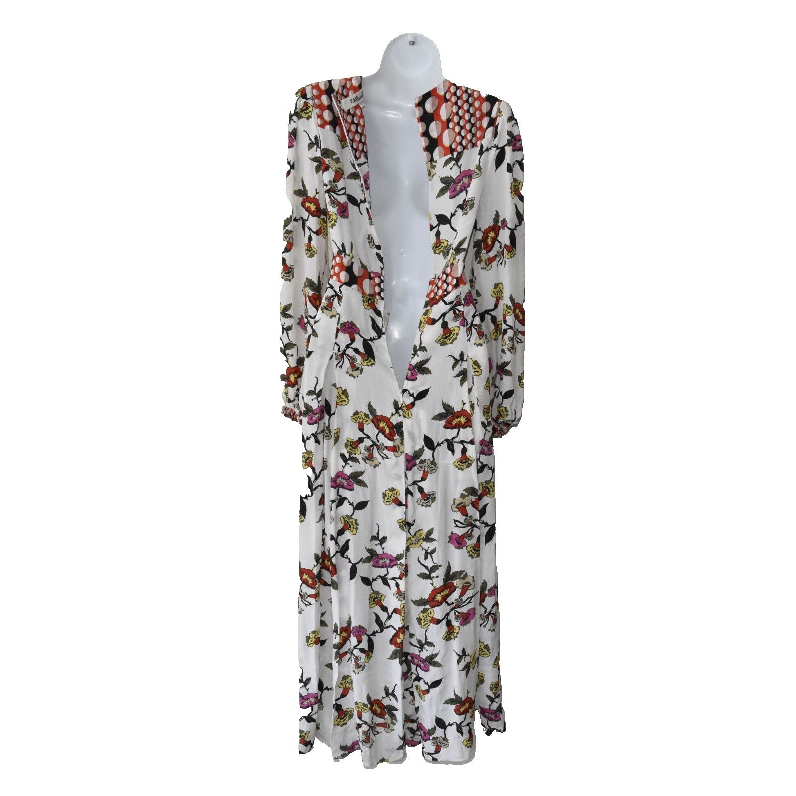 Diane von Furstenberg DIANE VON FURSTENBERG Anjali Silk Blend Floral Midi Dress 6 Size M / US 6-8 / IT 42-44 - 4 Thumbnail