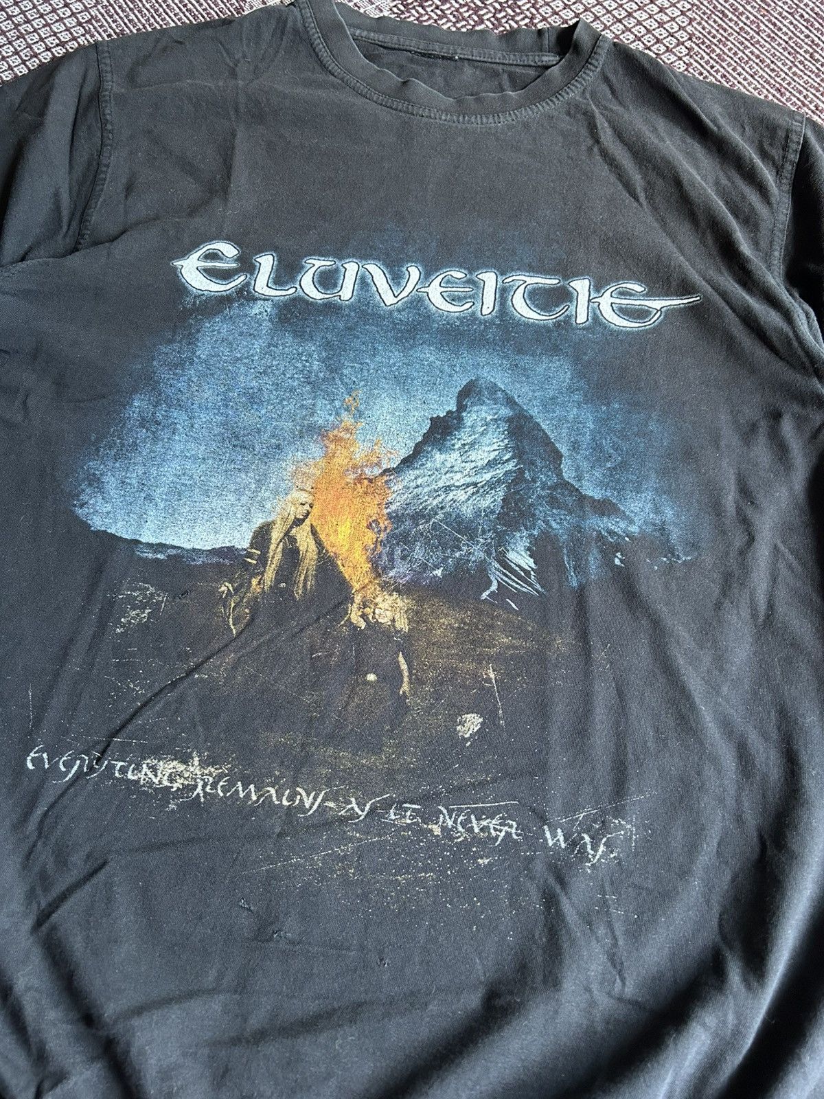 Band Tees × Vintage Vintage Eluveitie Graphic Print Merch T-Shirt Poem Y2K Style Size US L / EU 52-54 / 3 - 4 Thumbnail