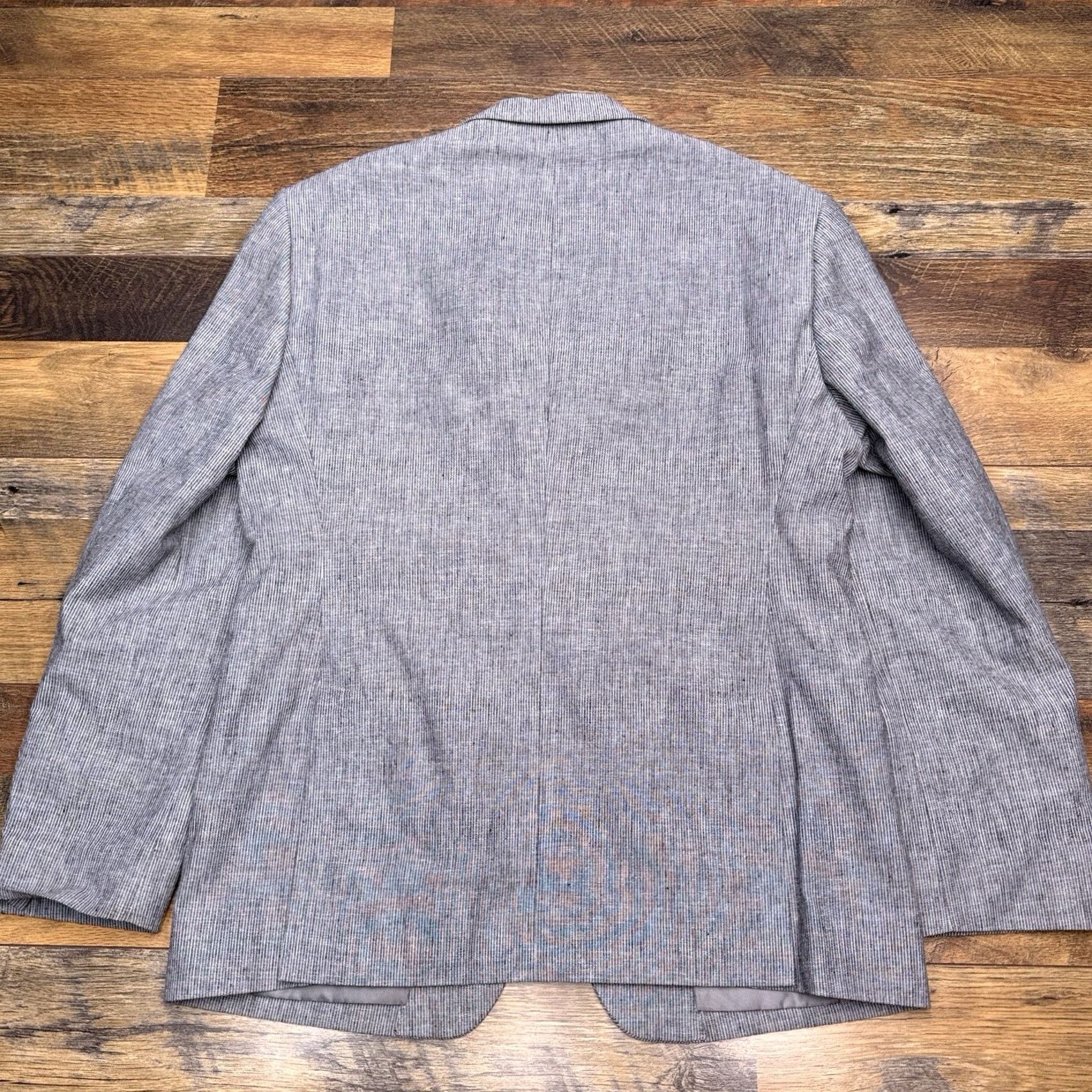 Joseph Abboud Joseph Abboud Blazer Sport Coat 40 Short Gray Linen Cotton Notch Lapel Four-Button Inner Pockets Double-Vented Regular Mens Size US 40 / EU 56 - 2 Thumbnail