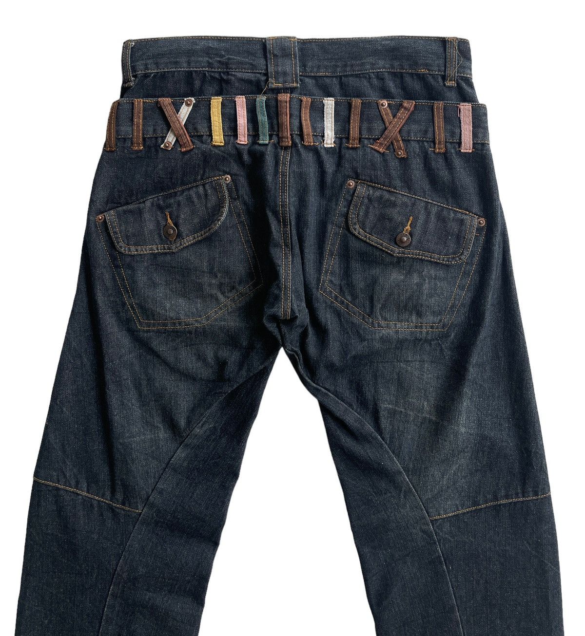 Japanese Brand Vintage Agate Label Double Waist Jeans Size US 32 / EU 48 - 5 Thumbnail