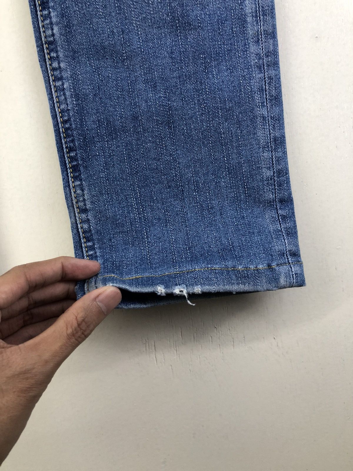 Big John Big John Distressed Skinny Faded Blue Jeans Size US 28 / EU 44 - 11 Thumbnail