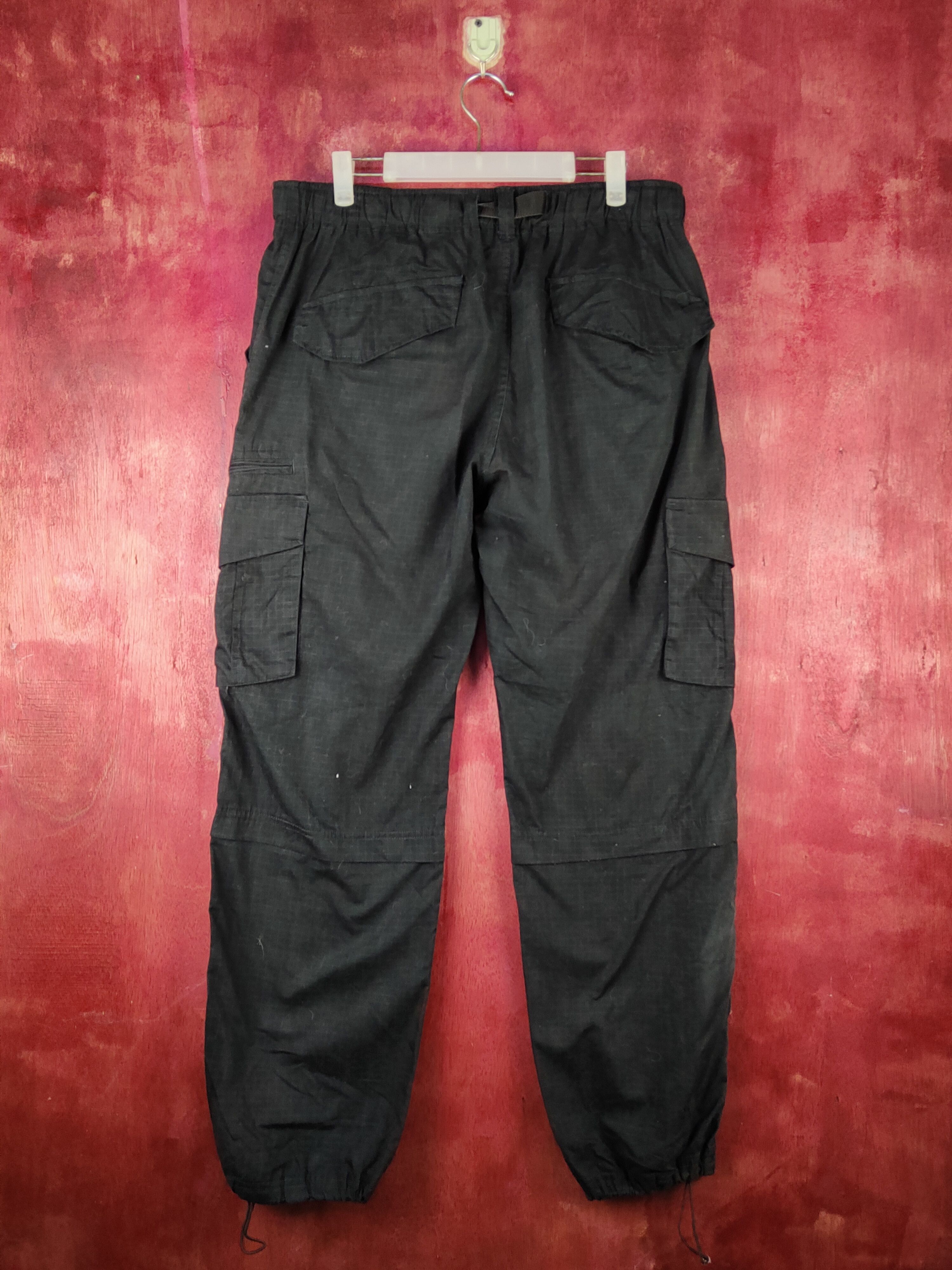 Japanese Brand DL Japan Black Multipocket Tactical Cargo Pants #S2048 Size US 36 / EU 52 - 7 Thumbnail