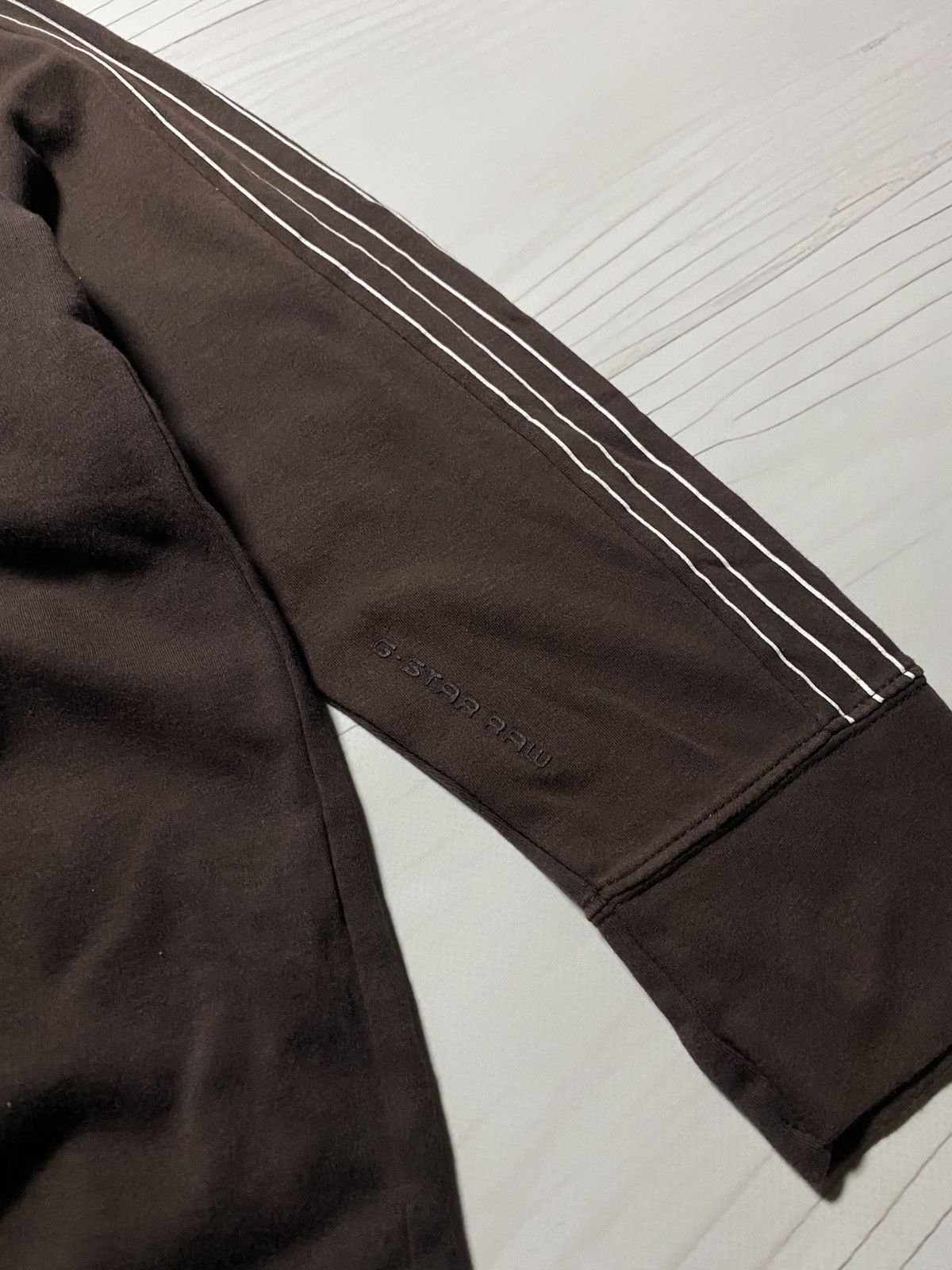 G-Star × Japanese Brand × Vintage Vintage G Star Raw Faded Brown Y2k Japanes Zip Sweatshirt Size US XL / EU 56 / 4 - 8 Thumbnail