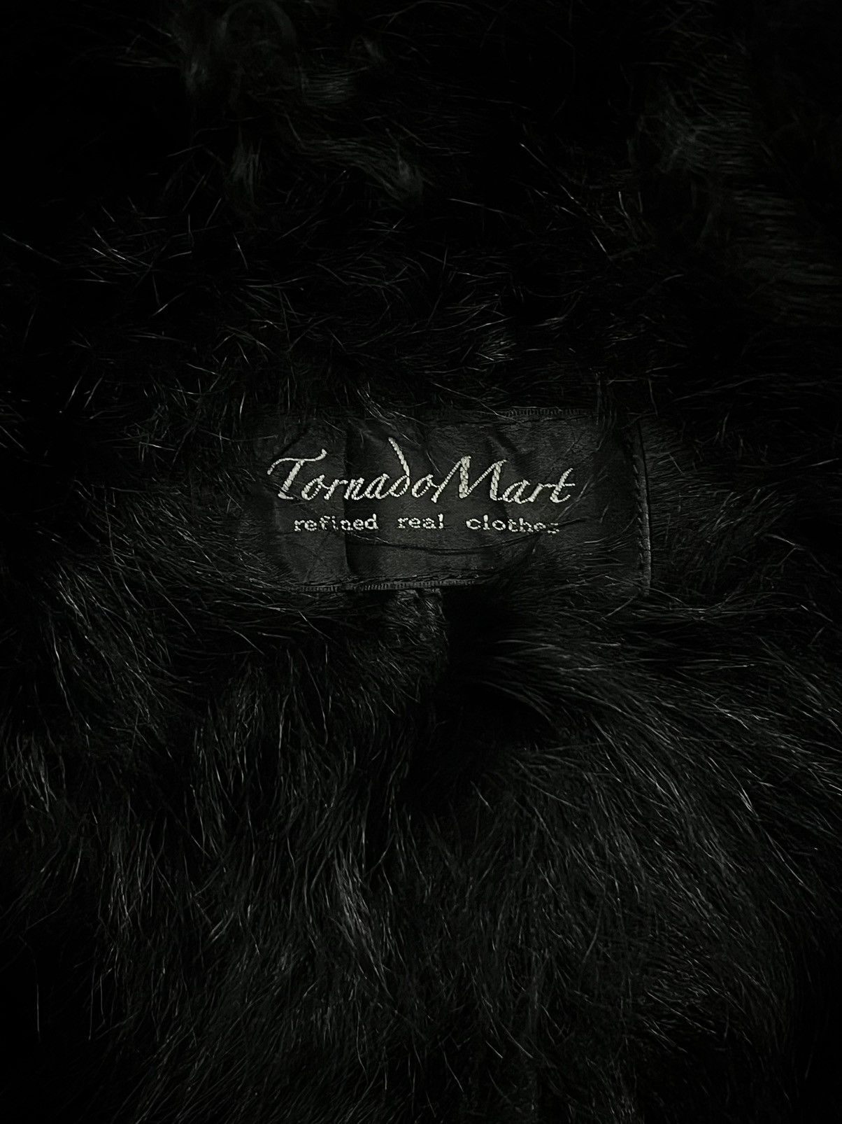Archive Tornado Mart Fur Suede Long Coat Asymmetrical