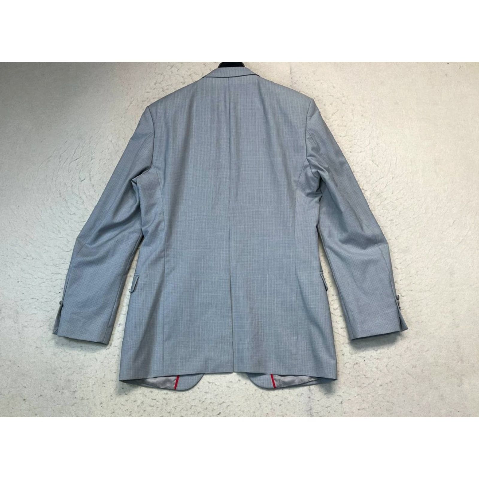 Hugo Boss HUGO BOSS Blazer Jacket 44L Gray Waffle Notch Lapel Two-Button Single-Breasted Long Men’s Regular Size 44 Long Vintage: No, Dry Clean Only Size 44R - 2 Thumbnail