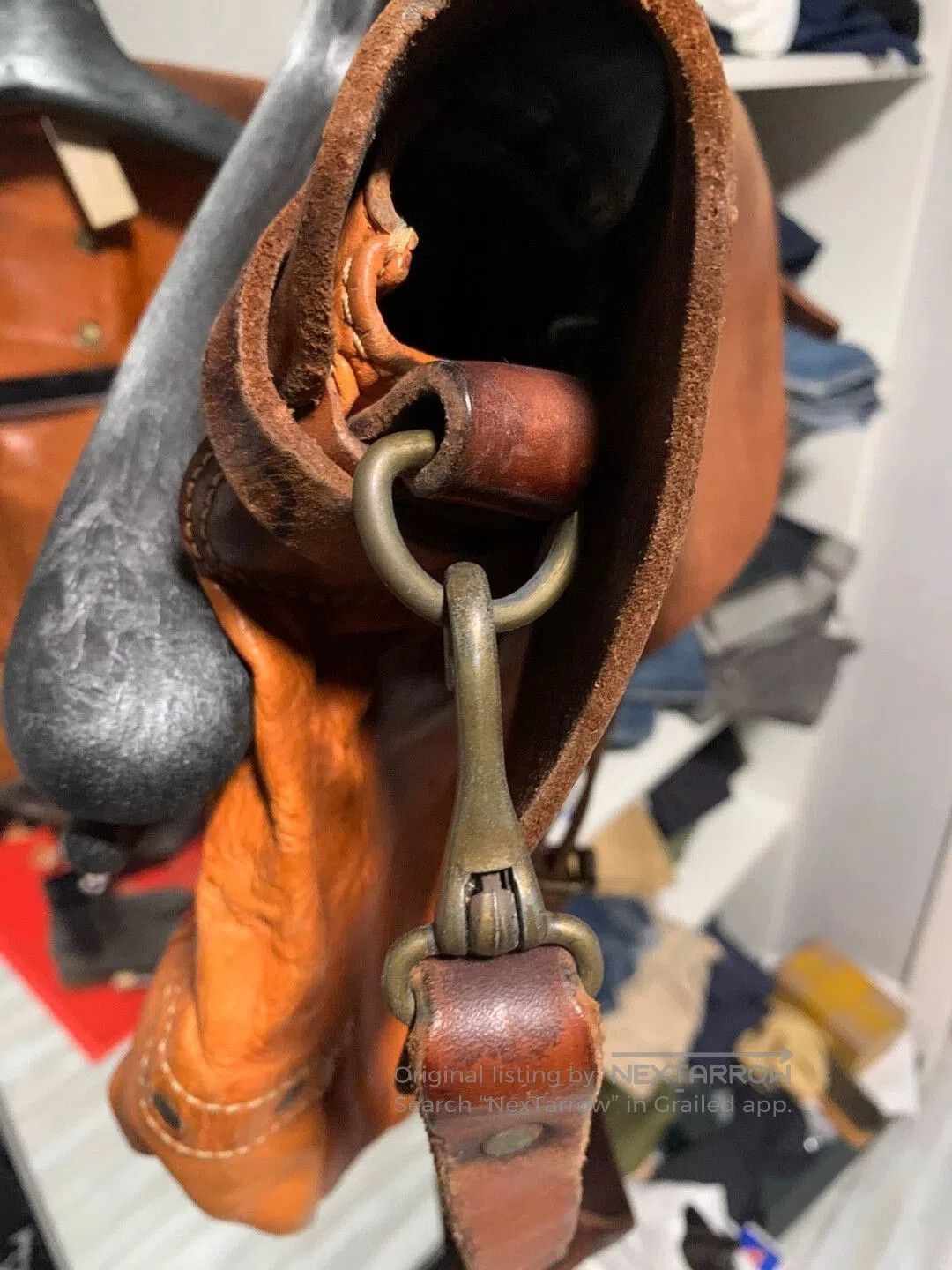 RRL Ralph Lauren Brown Leather Crossbody Messenger Bag. Size ONE SIZE - 3 Thumbnail
