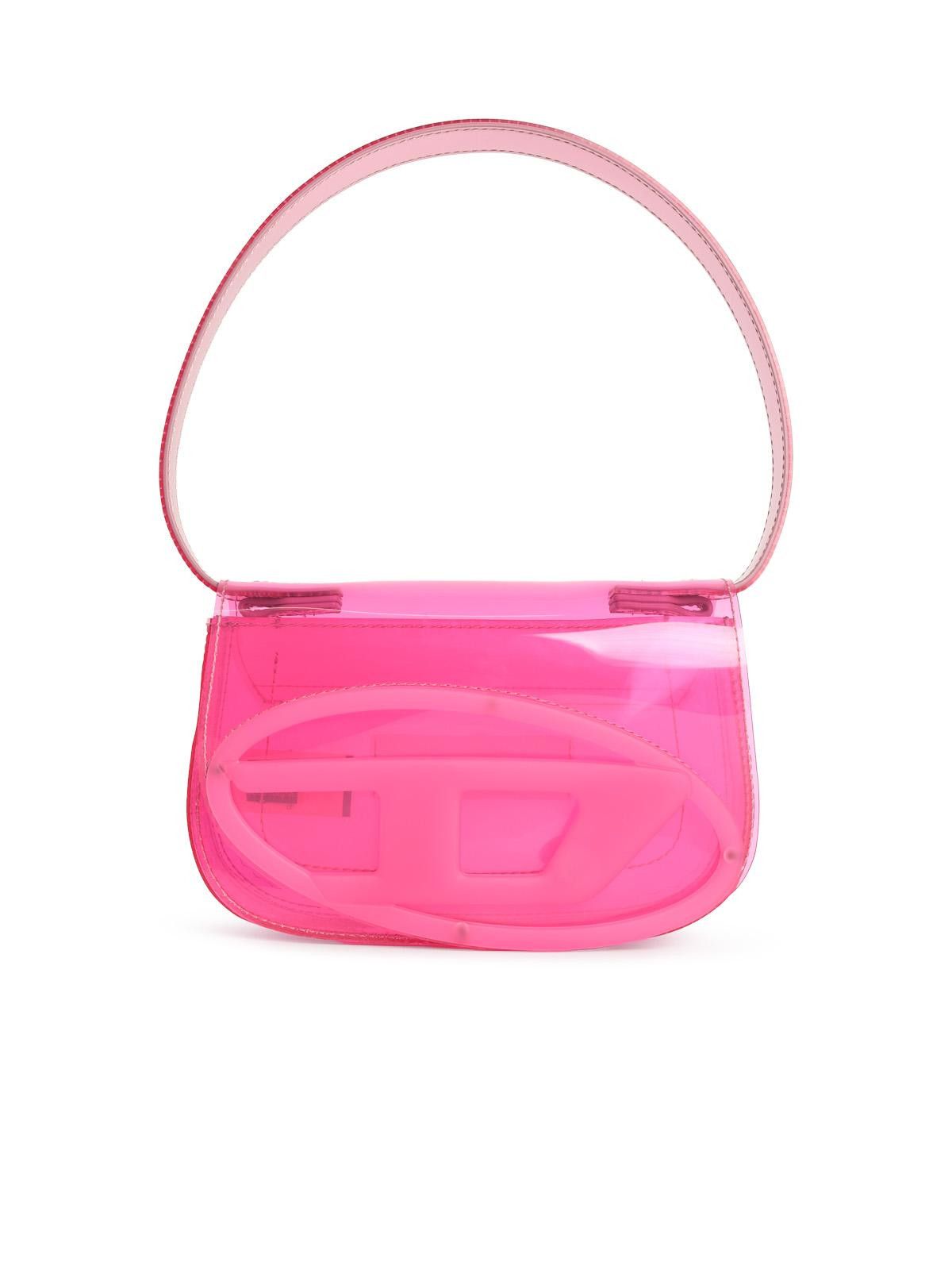 Diesel DIESEL Iconic '1Dr Shoulder Bag In Fuchsia Transparent Tpu Size ONE SIZE - 1 Thumbnail